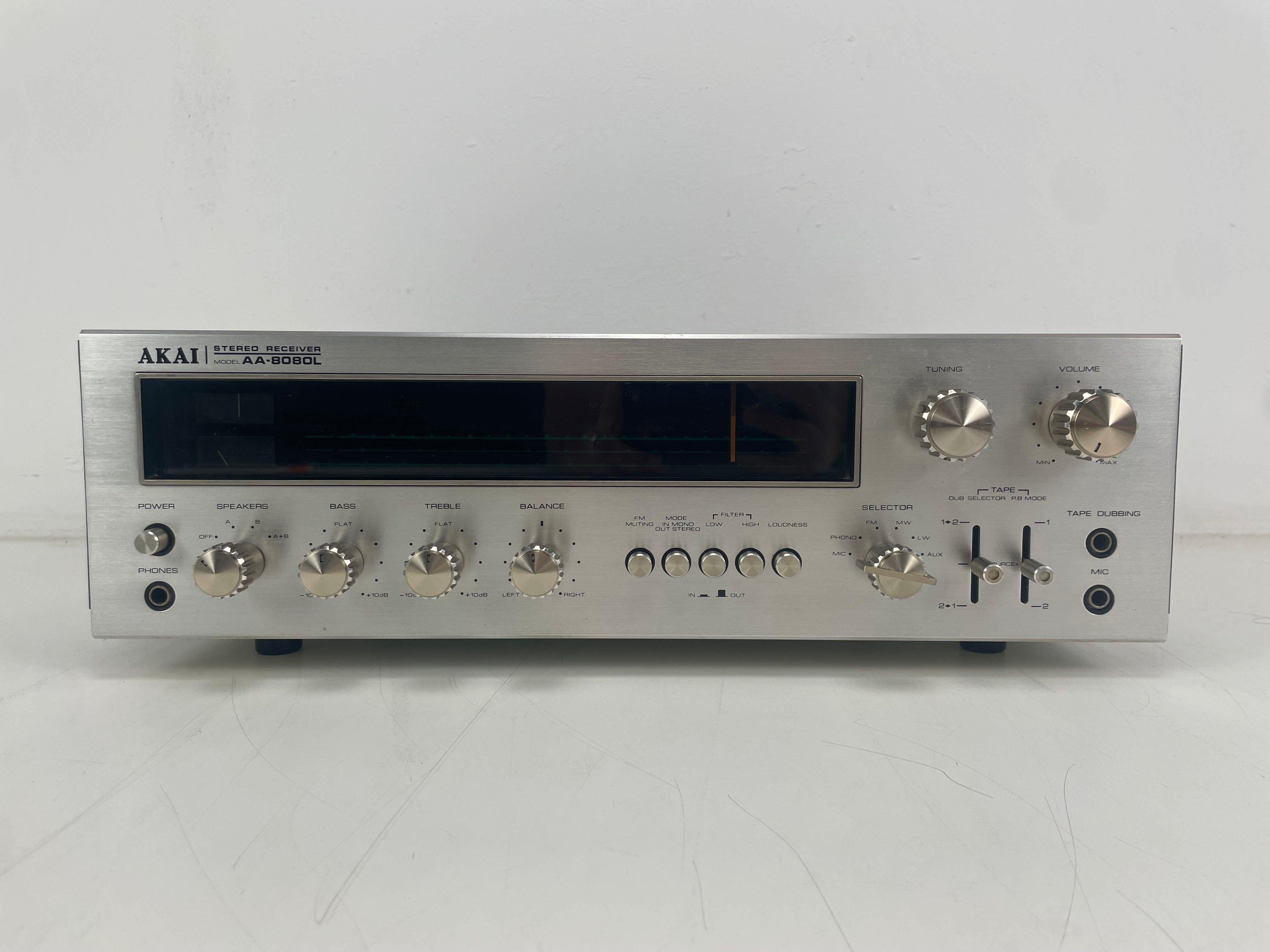 Akai - AA-8080L - Stereo Receiver - Serviced (Cleaned/Replaced)
