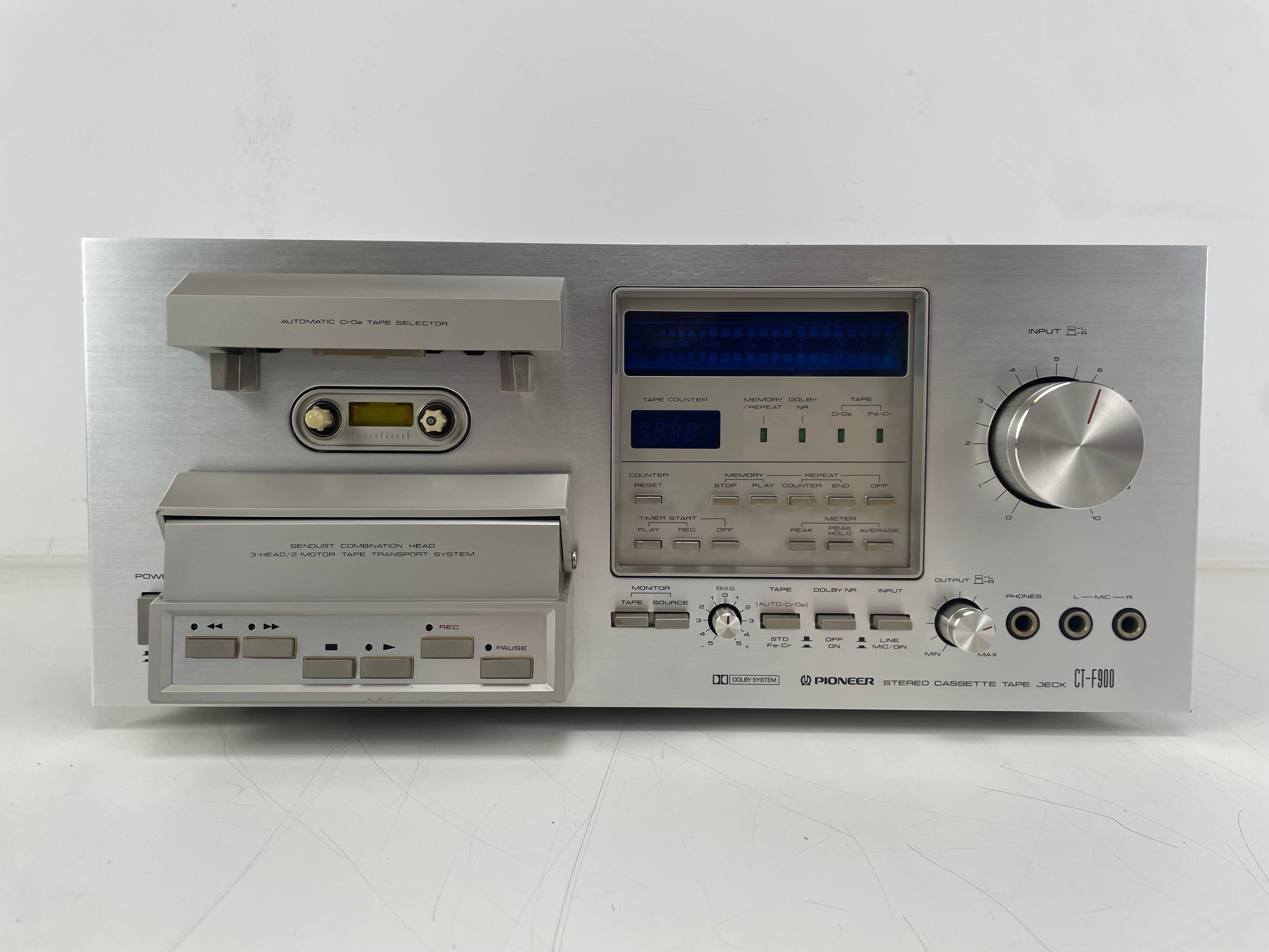Pioneer CT-F900 – Stereo Cassette Deck – 3-Head – Blue Line Series