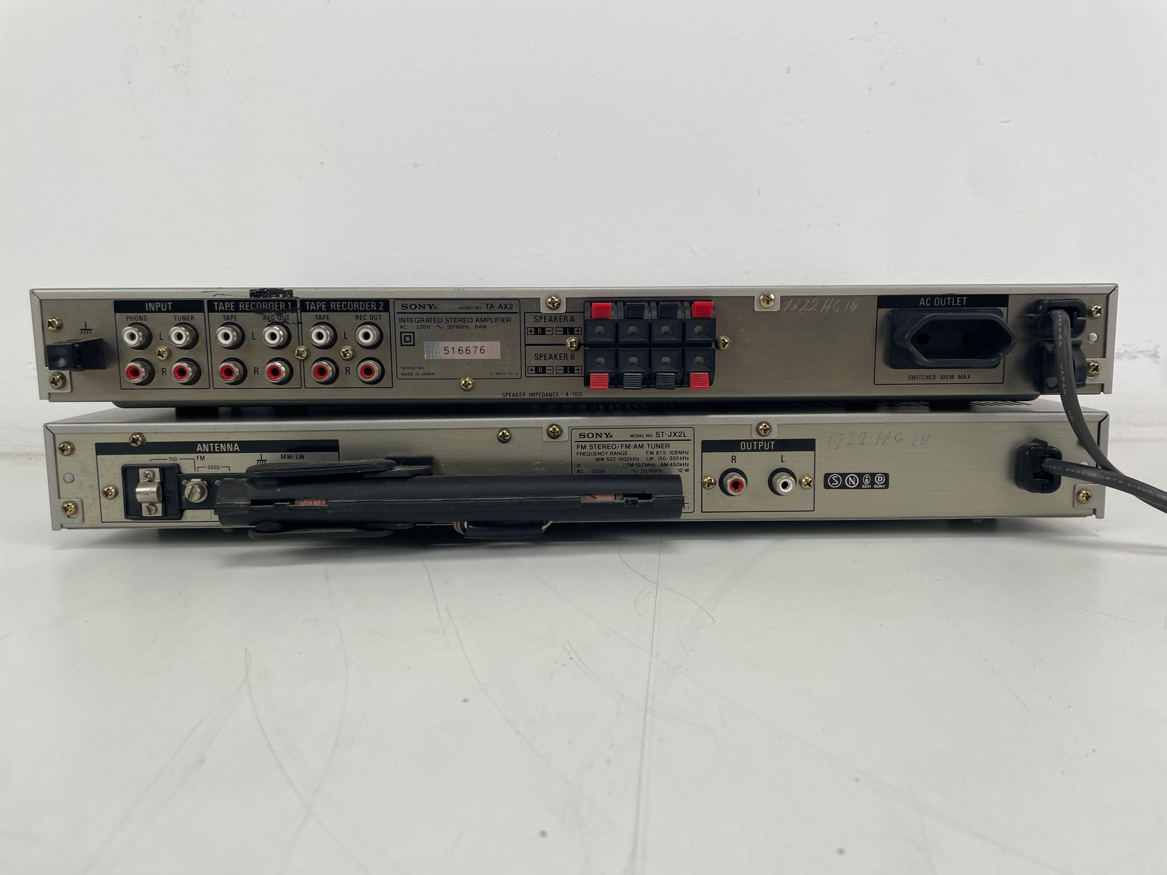 Sony - ST-JX2L/TA-AX2 - Tuner/Amplifer Set - Serviced (Repaired)