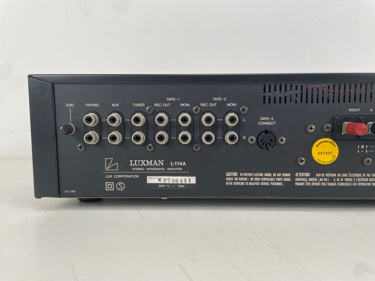 Luxman – L-114A – Stereo Integrated Amplifier – Serviced (Resprayed)