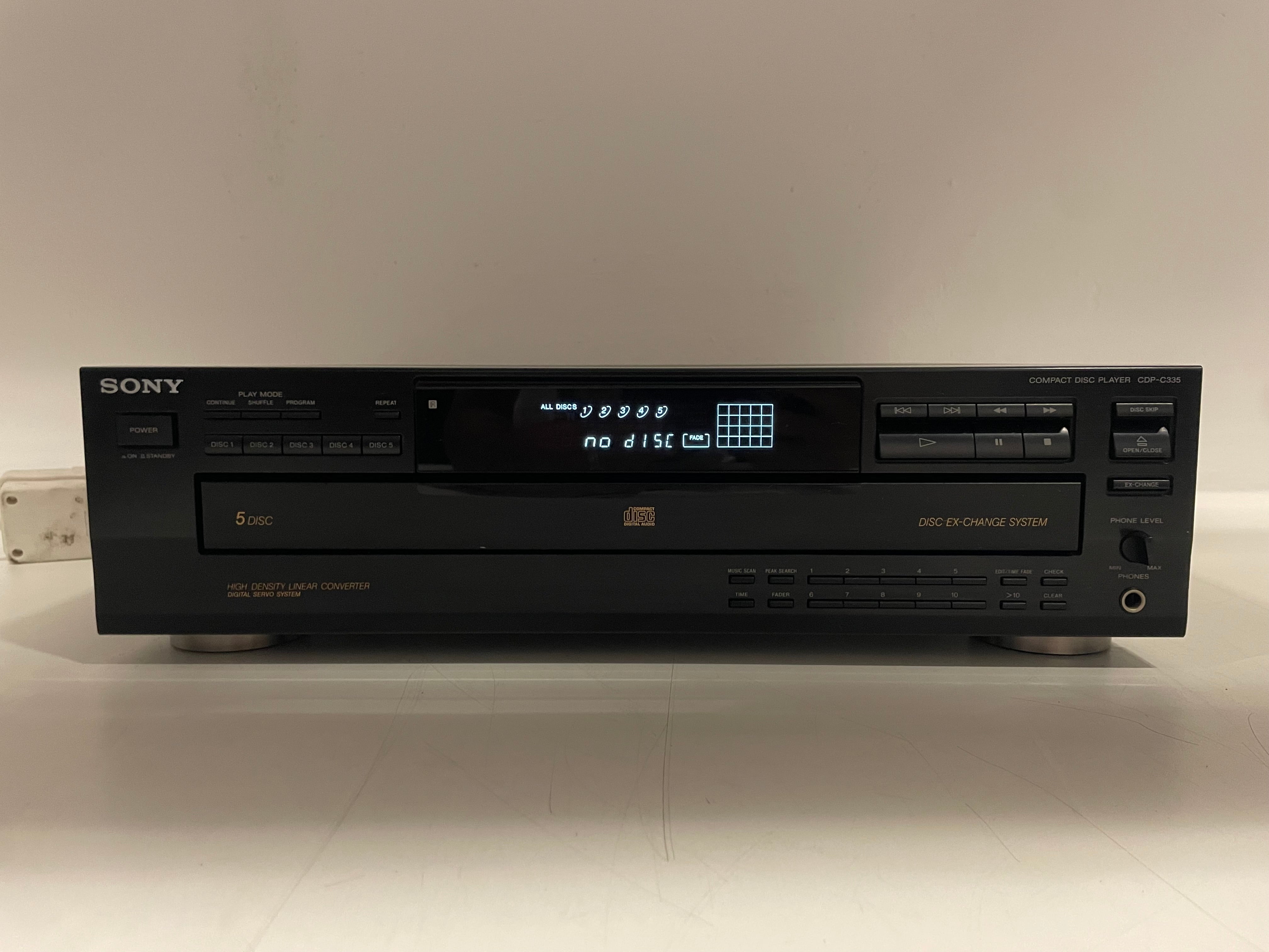 Sony - CDP-C335 - 5 Disc - Compact Disc Player - Inc. Remote - Fully Working (Rare)