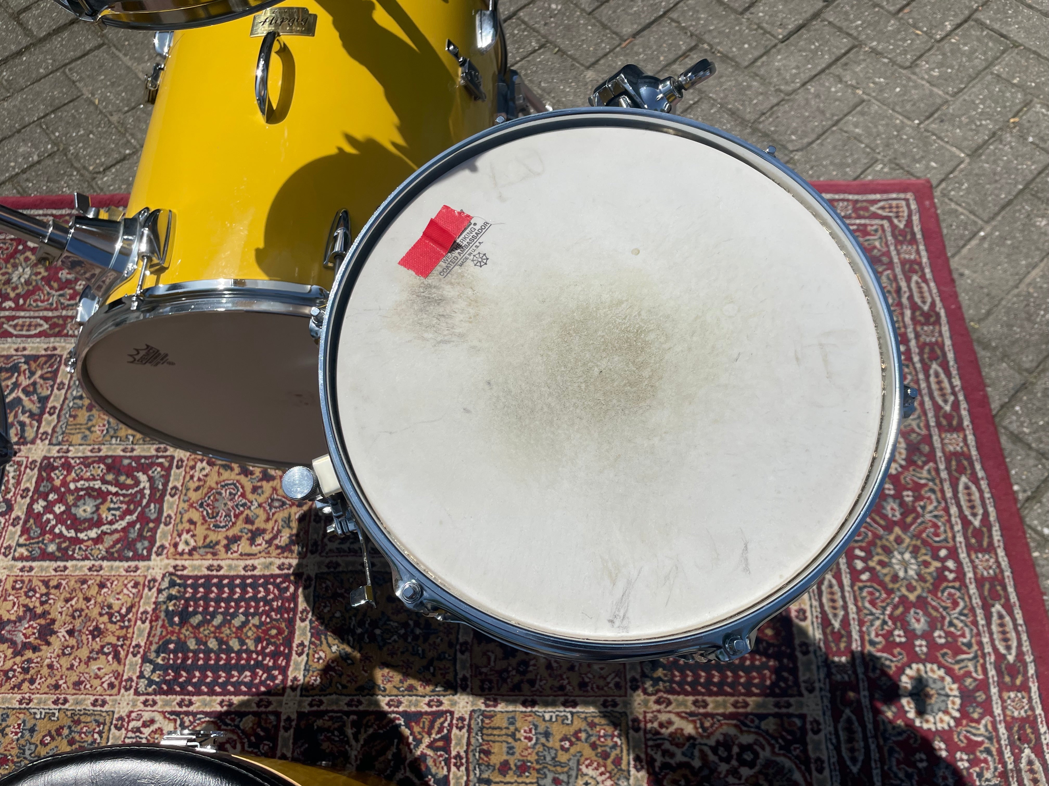 Yamaha - Hipgig MKI – Yellow Drum Kit – Vintage Rare Compact Drum Set - Inc. Cases