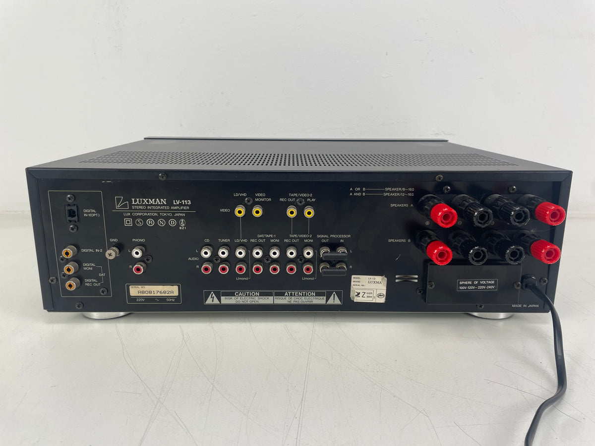 Luxman LV-113 – Stereo Integrated Amplifier – Built-In DAC – Phono MM/MC - Serviced (Cleaned)