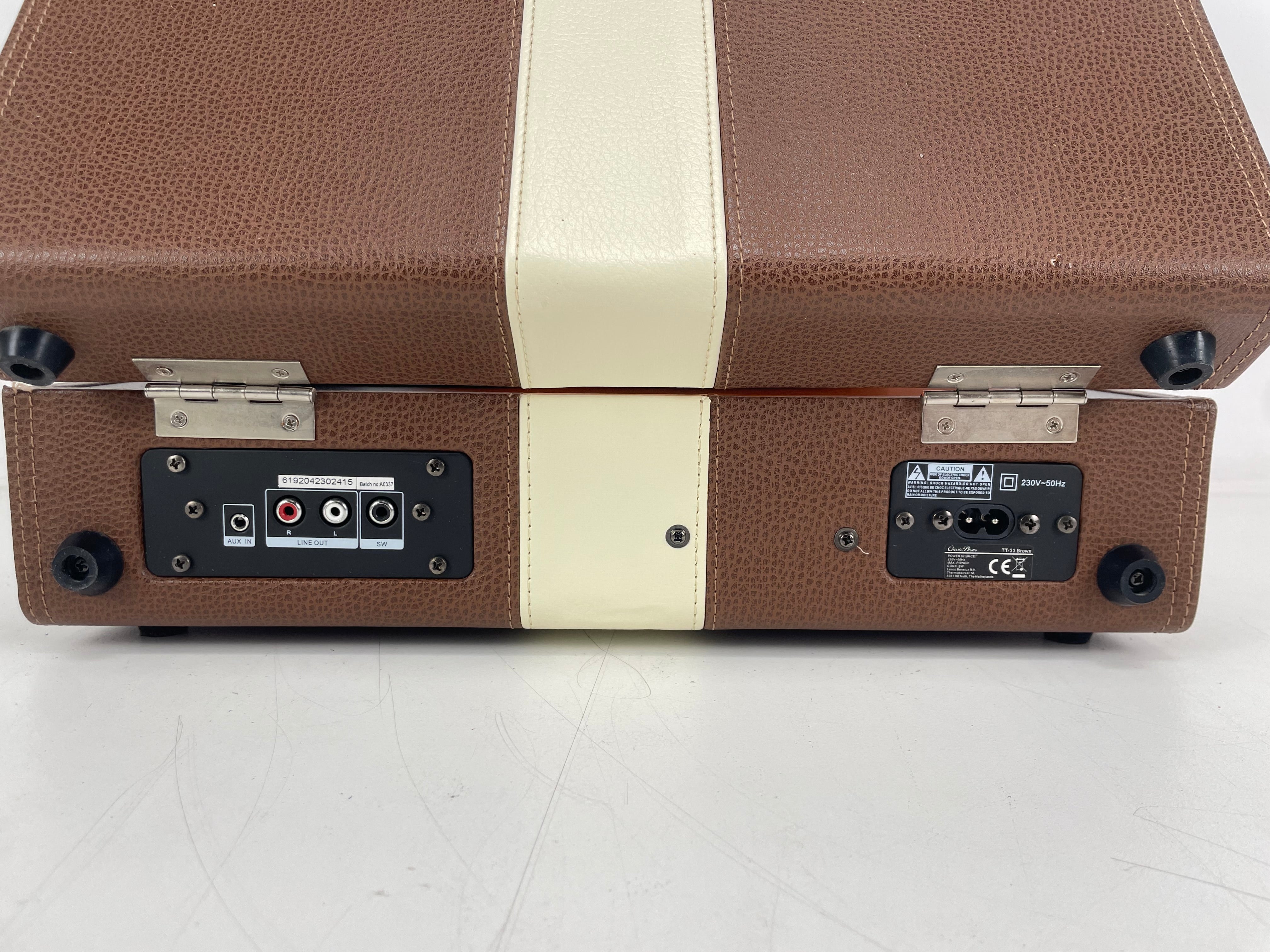 Classic Phono (Lenco) - TT-33 Brown - Portable Phono Suitcase - Speakers Built-In