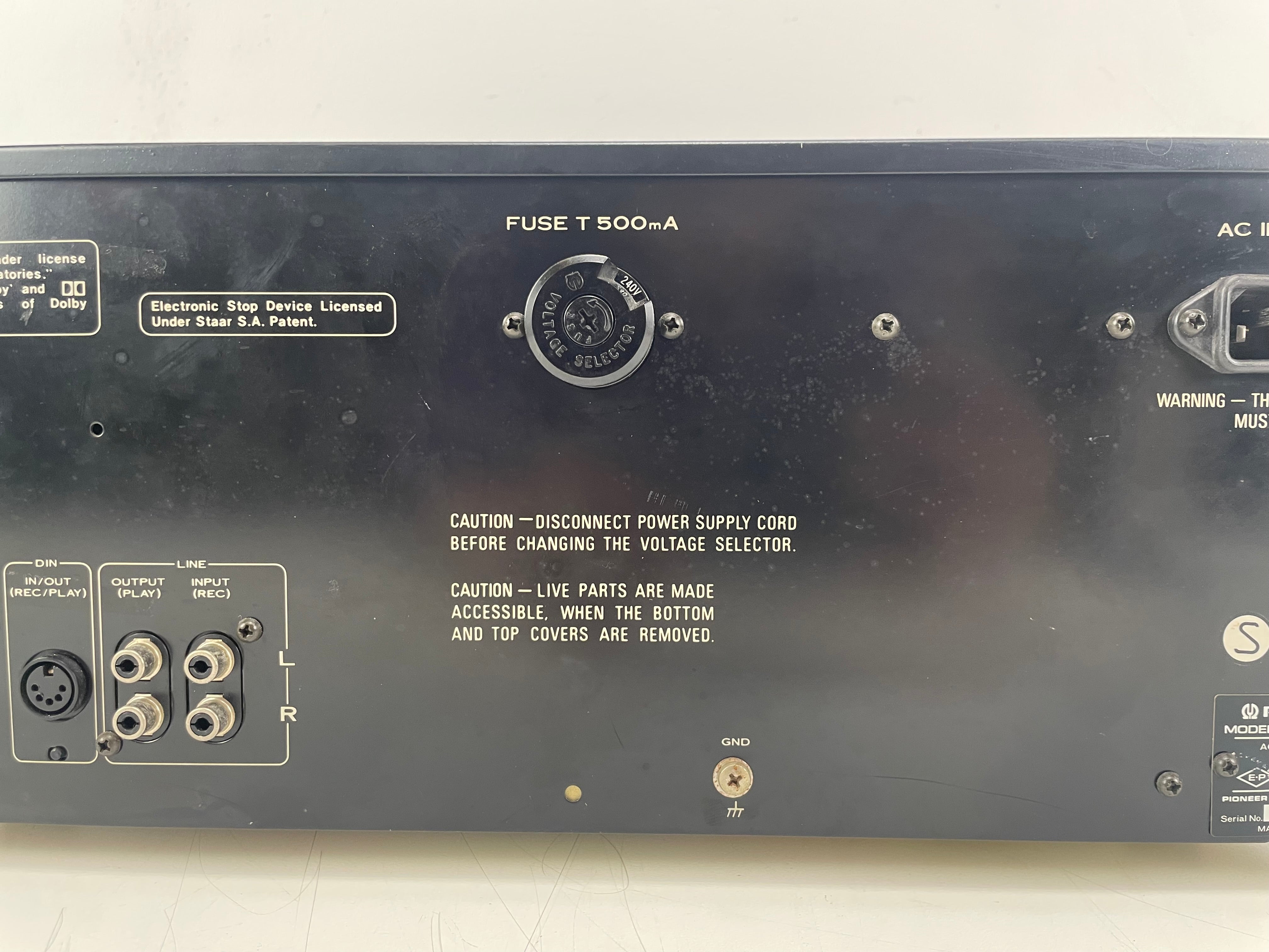 Pioneer CT-F900 – Stereo Cassette Deck – 3-Head – Blue Line Series