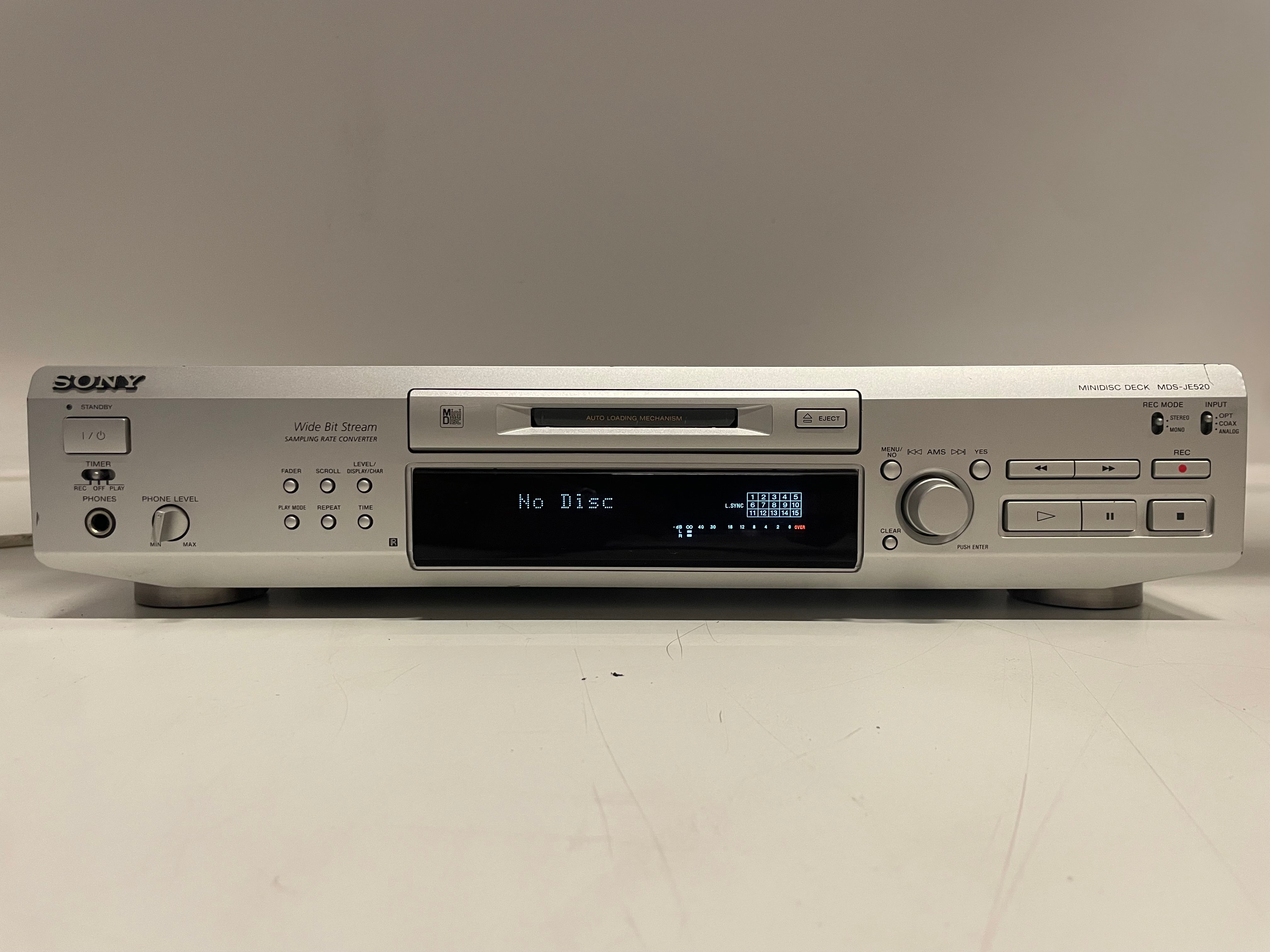 Sony - MDS-JE520 - MiniDisc Deck - Serviced (Repaired)