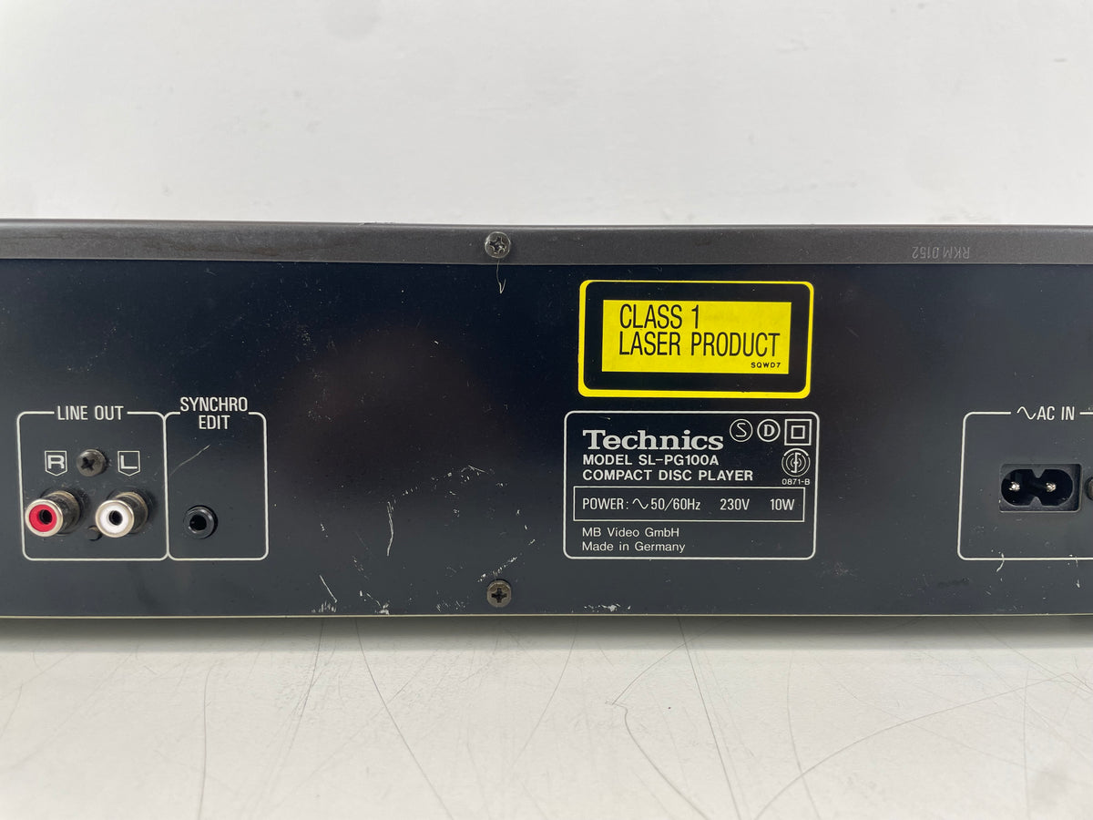 Technics – SL-PG100A – MASH Compact Disc Player
