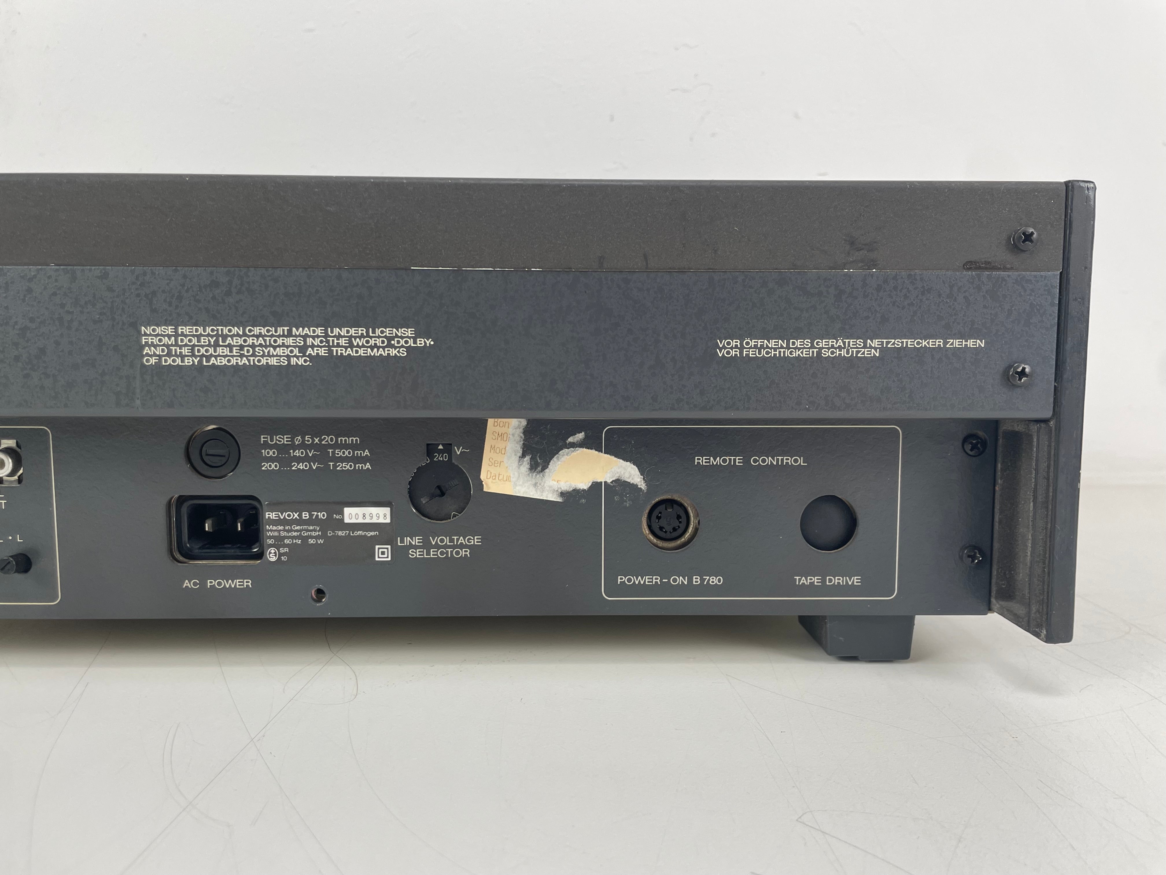 Studer Revox B710 microcomputergestuurd cassettedeck - Onderhoud uitgevoerd