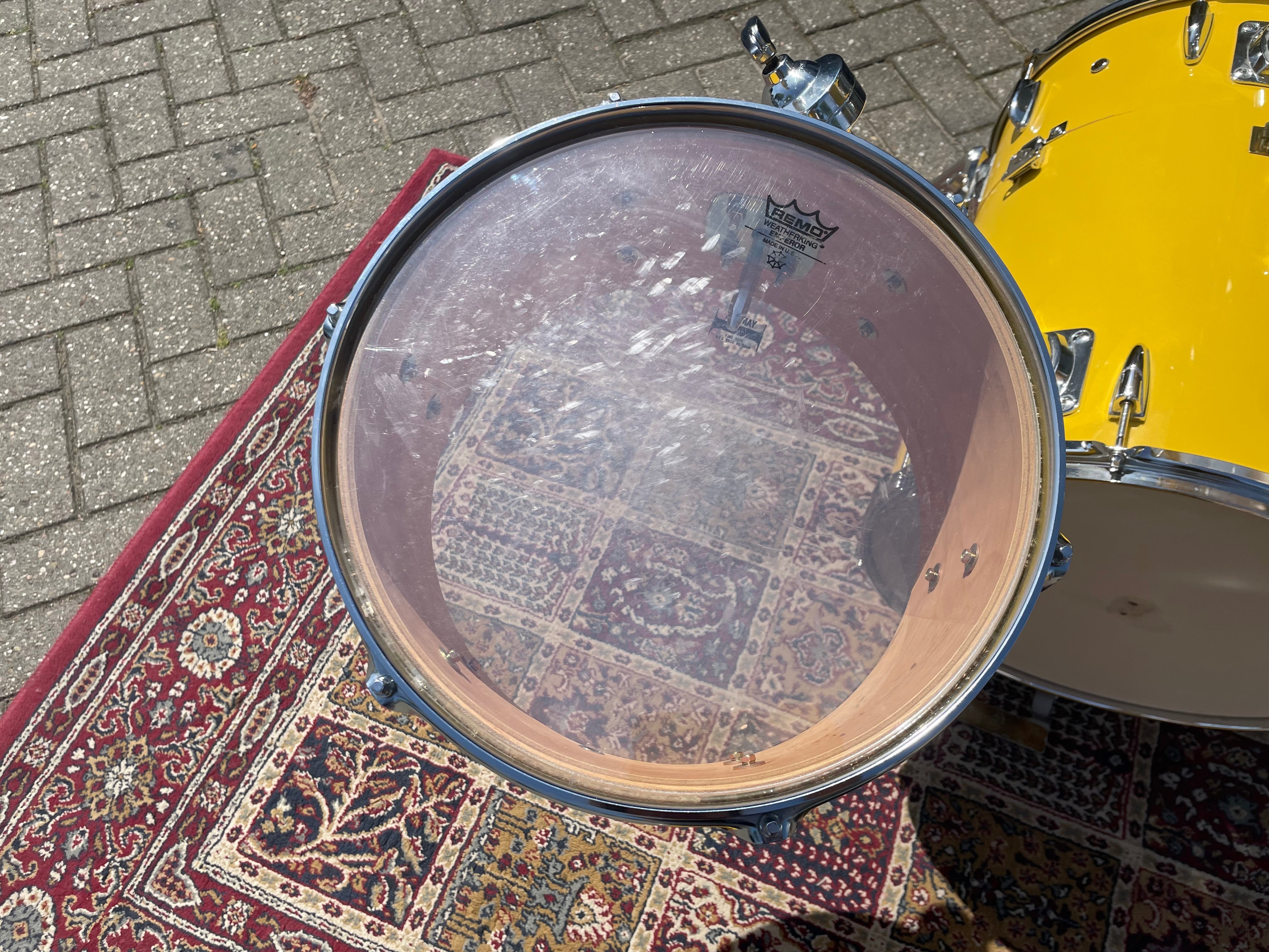Yamaha - Hipgig MKI – Yellow Drum Kit – Vintage Rare Compact Drum Set - Inc. Cases