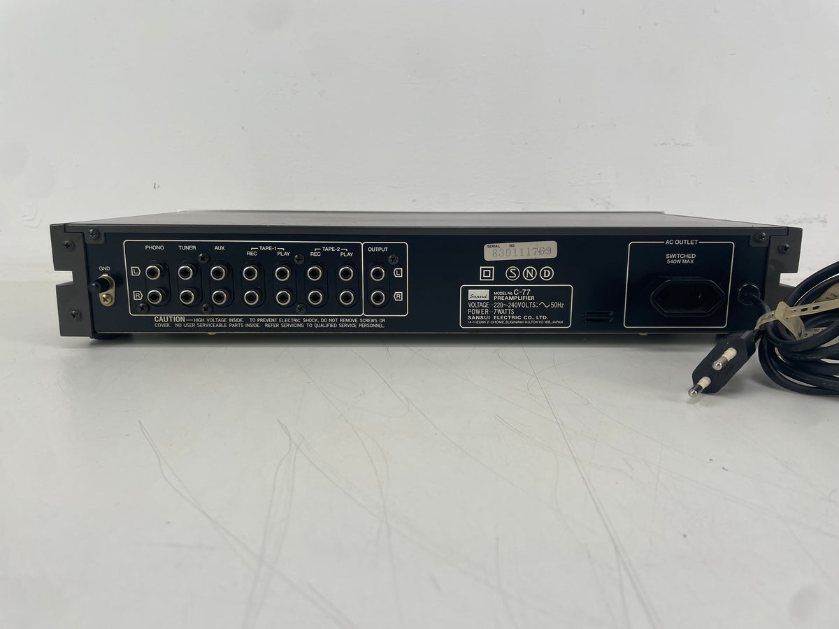 Sansui – C-77 – Stereo Preamplifier – Serviced (Repaired)