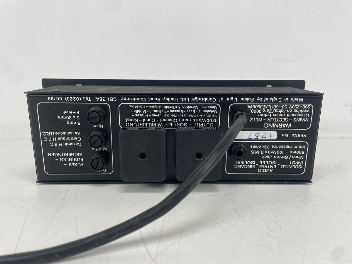 Pulsar – Zero 3000-II – 3-Channel Sound-to-Light Controller / Chaser – Power Tested Only – As Is
