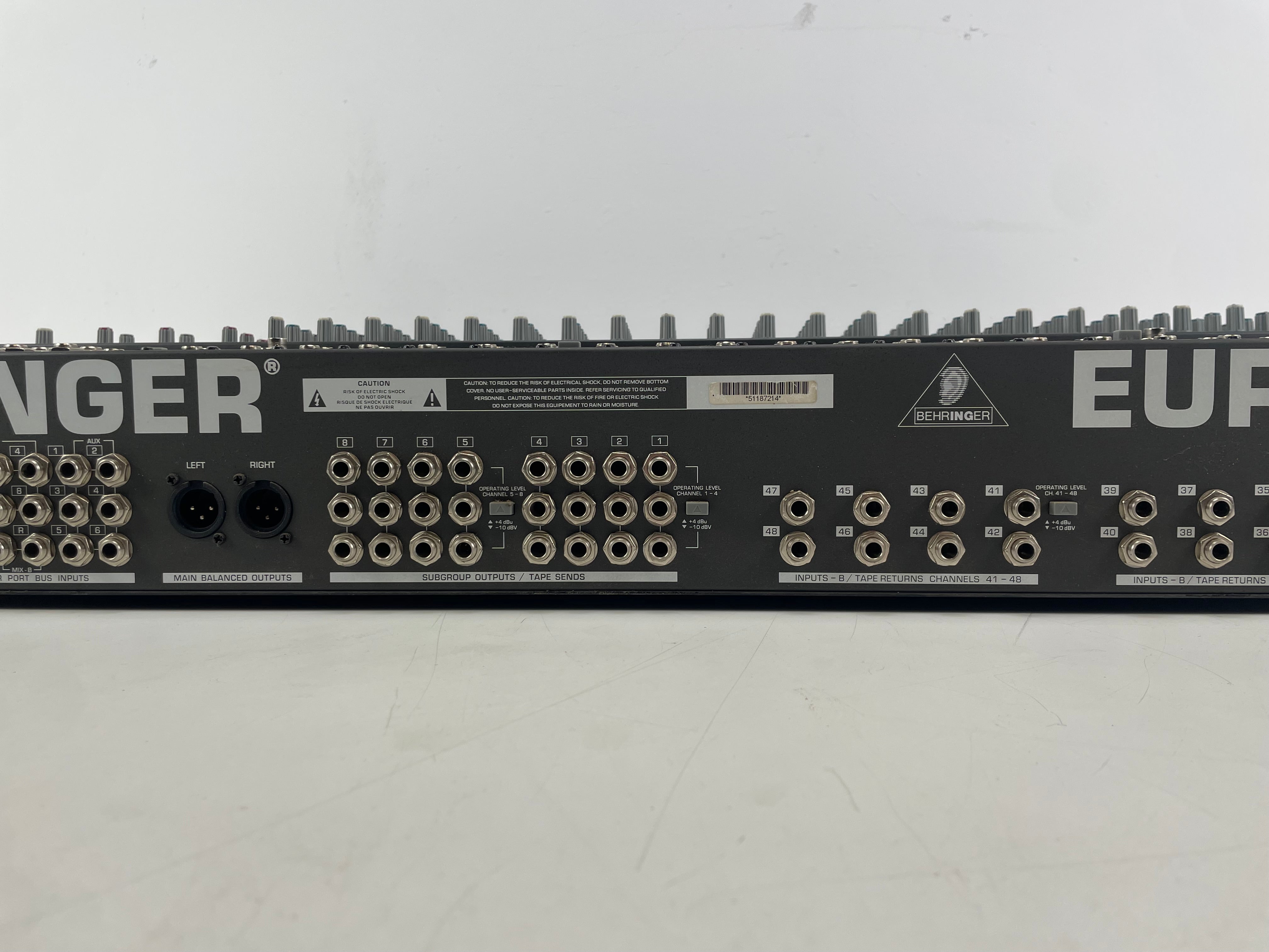 Behringer - MX8000 - Eurodesk -  48/24 Channel Mixer - Inc. PSU/Original Boxes - Needs Service