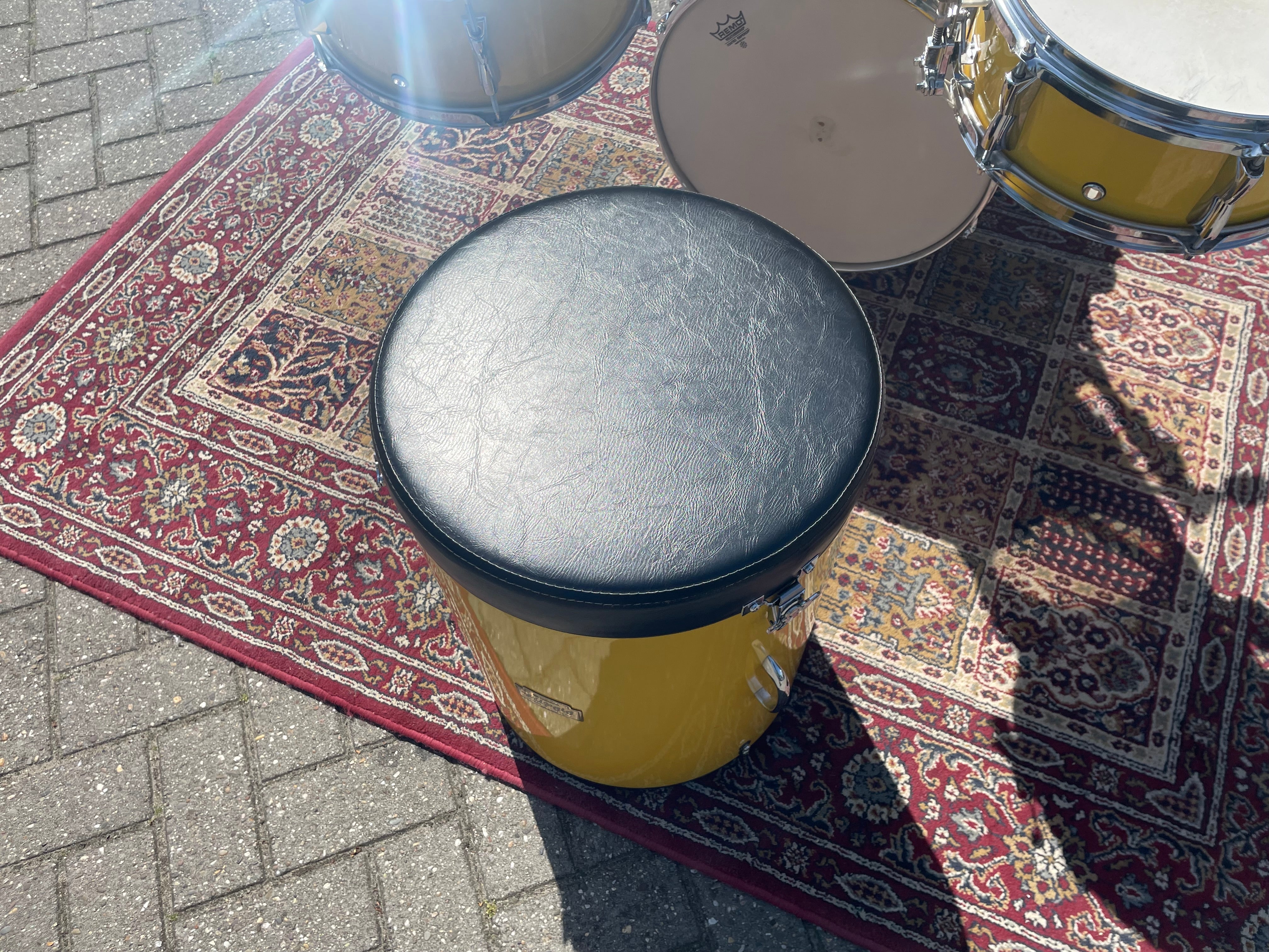 Yamaha - Hipgig MKI – Yellow Drum Kit – Vintage Rare Compact Drum Set - Inc. Cases