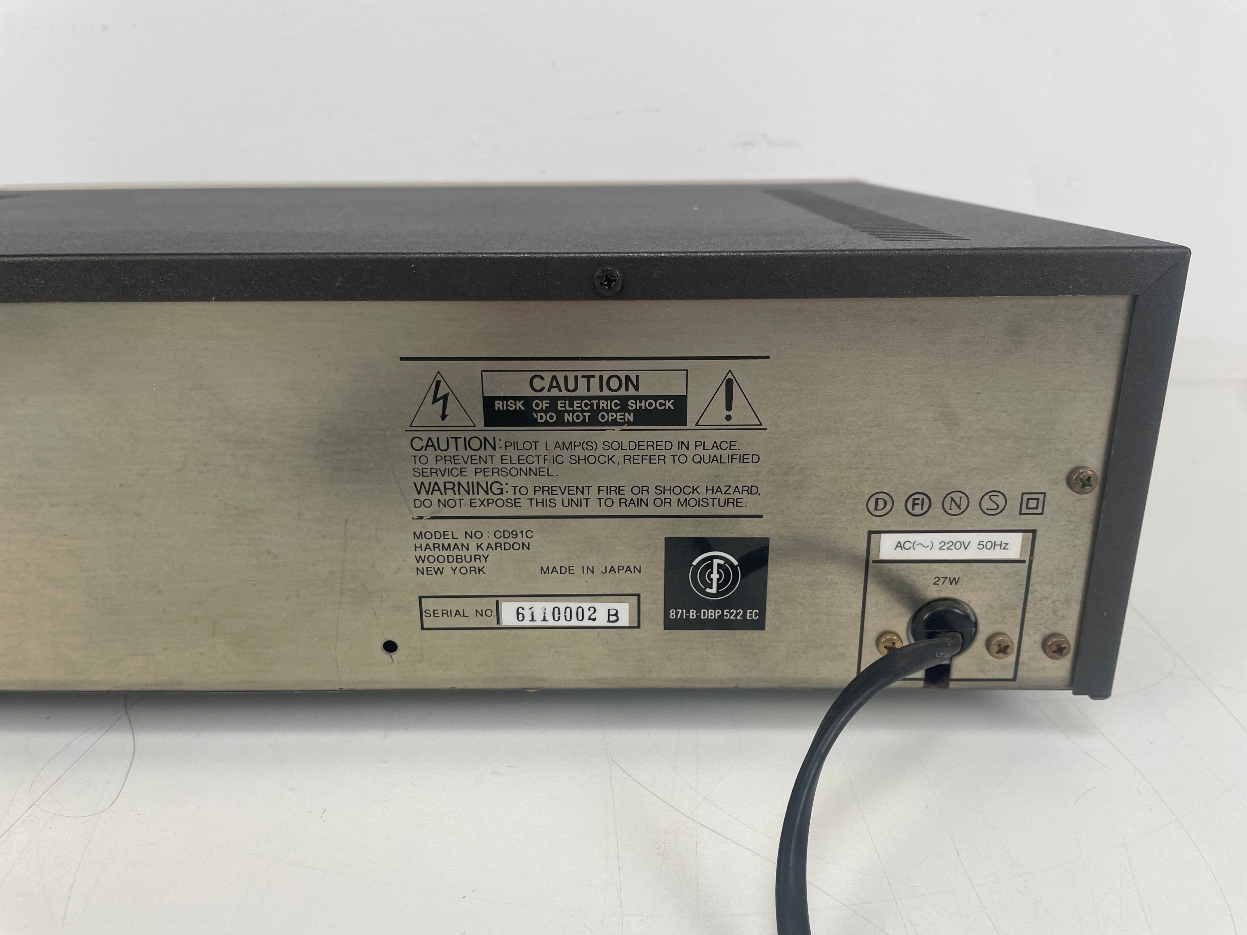 Harman/Kardon - CD91C - Linear Phase Cassette Deck - 2-Head