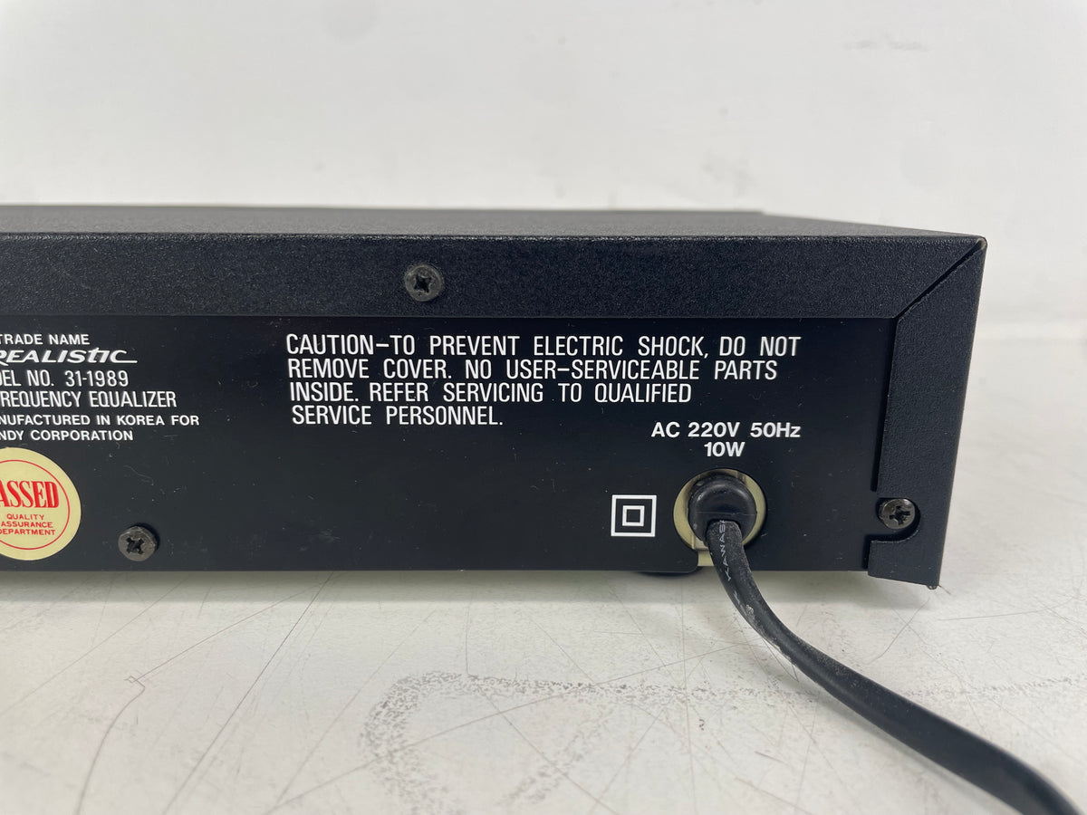 Realistic – 31-1989 – Seven Band Stereo Graphic Equalizer