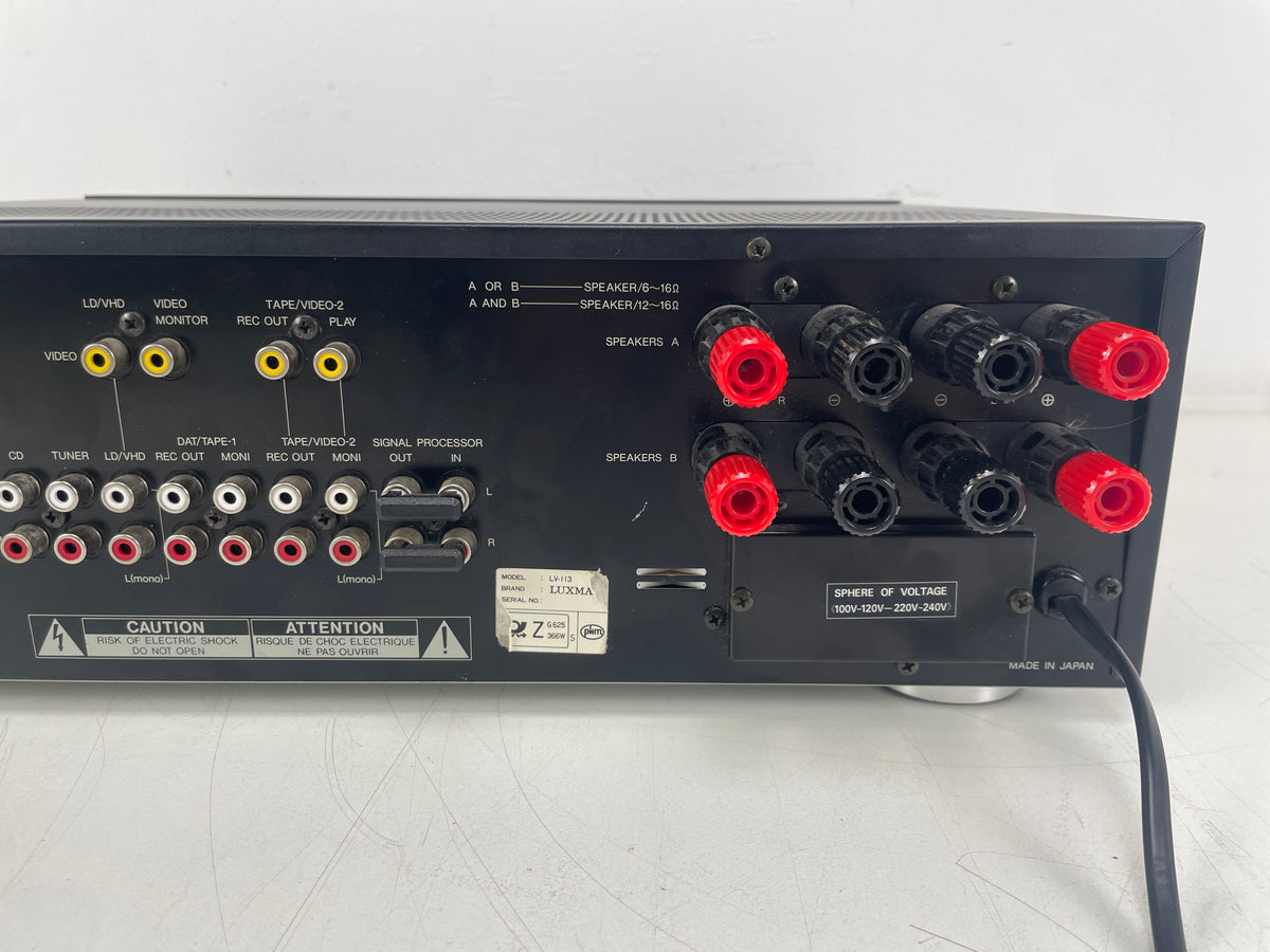 Luxman LV-113 – Stereo Integrated Amplifier – Built-In DAC – Phono MM/MC - Serviced (Cleaned)