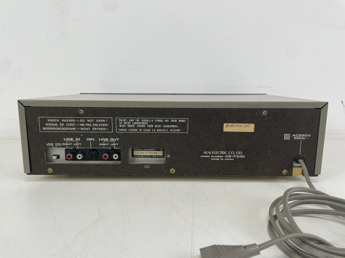 Akai – CS-F330 – Stereo Cassette Deck – 2-Head – Serviced (New Belts)