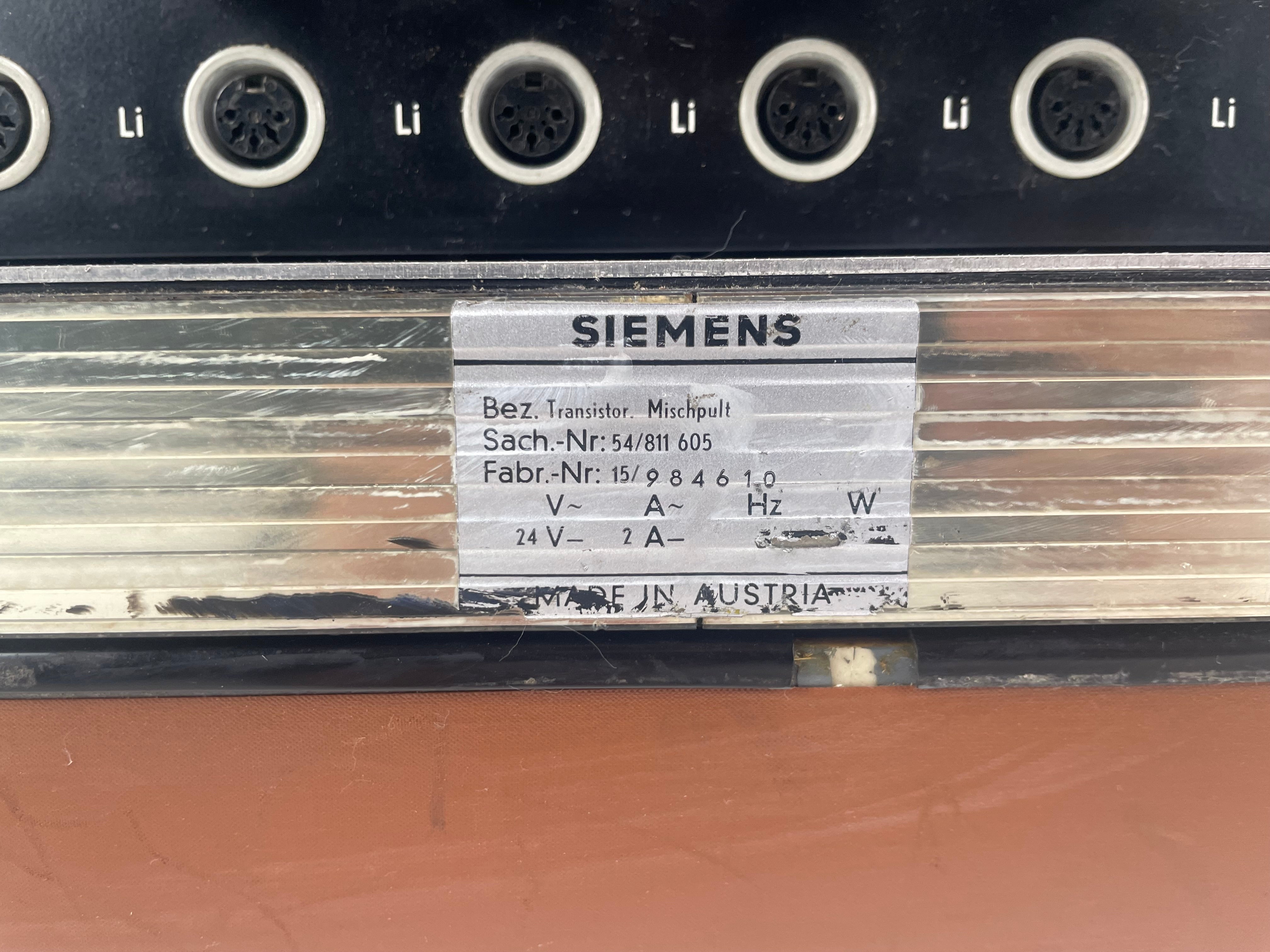 Siemens - WSW ELA 1208 - Analog Studio Mixer - Manual/Cables/PSU Serviced (Recapped)