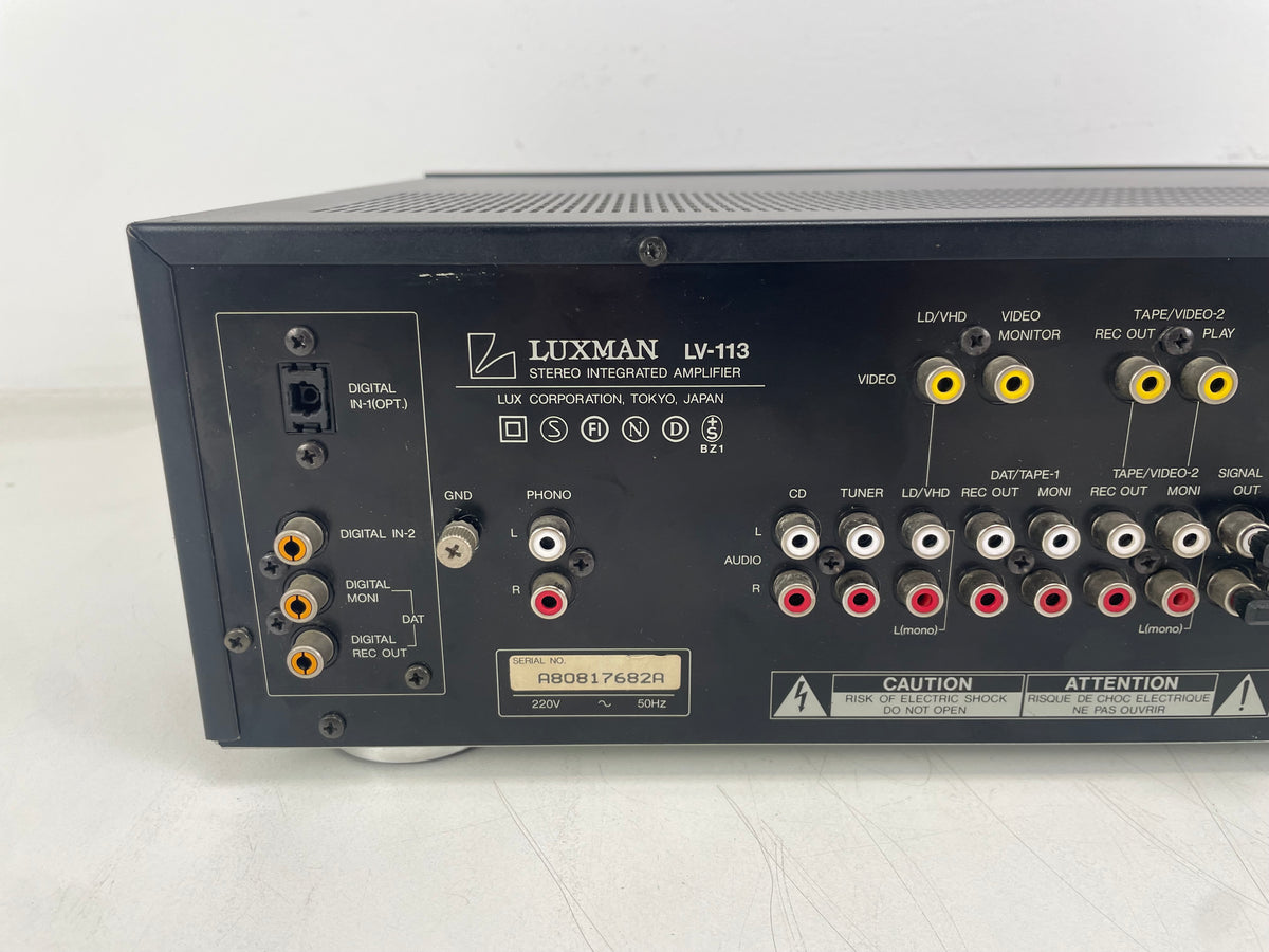 Luxman LV-113 – Stereo Integrated Amplifier – Built-In DAC – Phono MM/MC - Serviced (Cleaned)