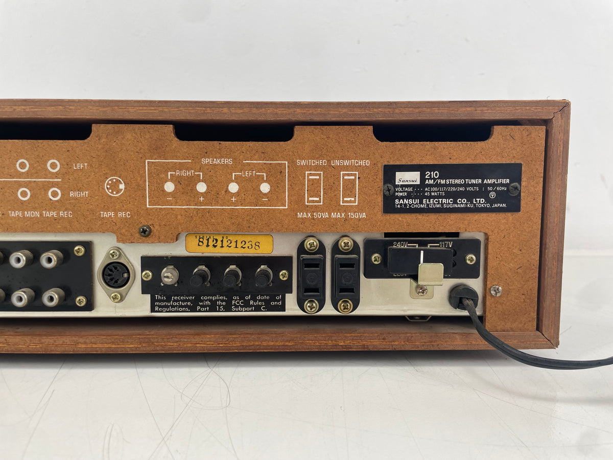 Sansui – 210 – Vintage Stereo Tuner Amplifier – Serviced (New Lamps/Cleaned)