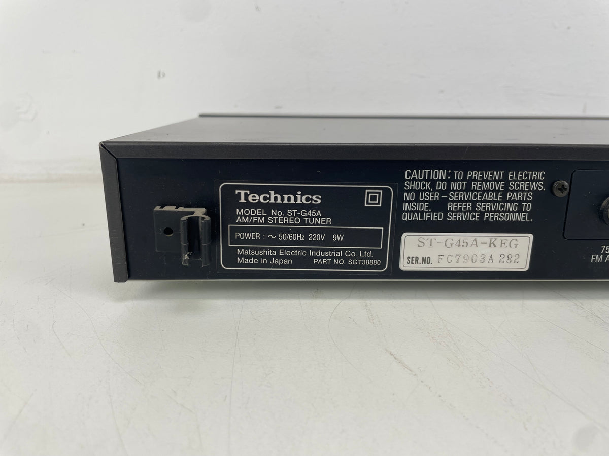 Technics – ST-G45A – Clas AA – Quartz Synthesizer AM/FM Stereo Tuner