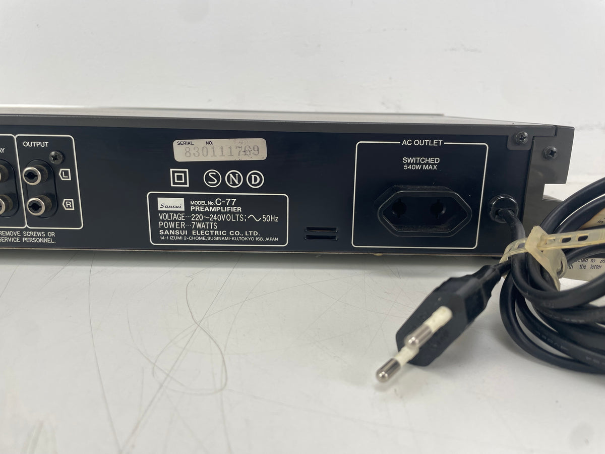 Sansui – C-77 – Stereo Preamplifier – Serviced (Repaired)