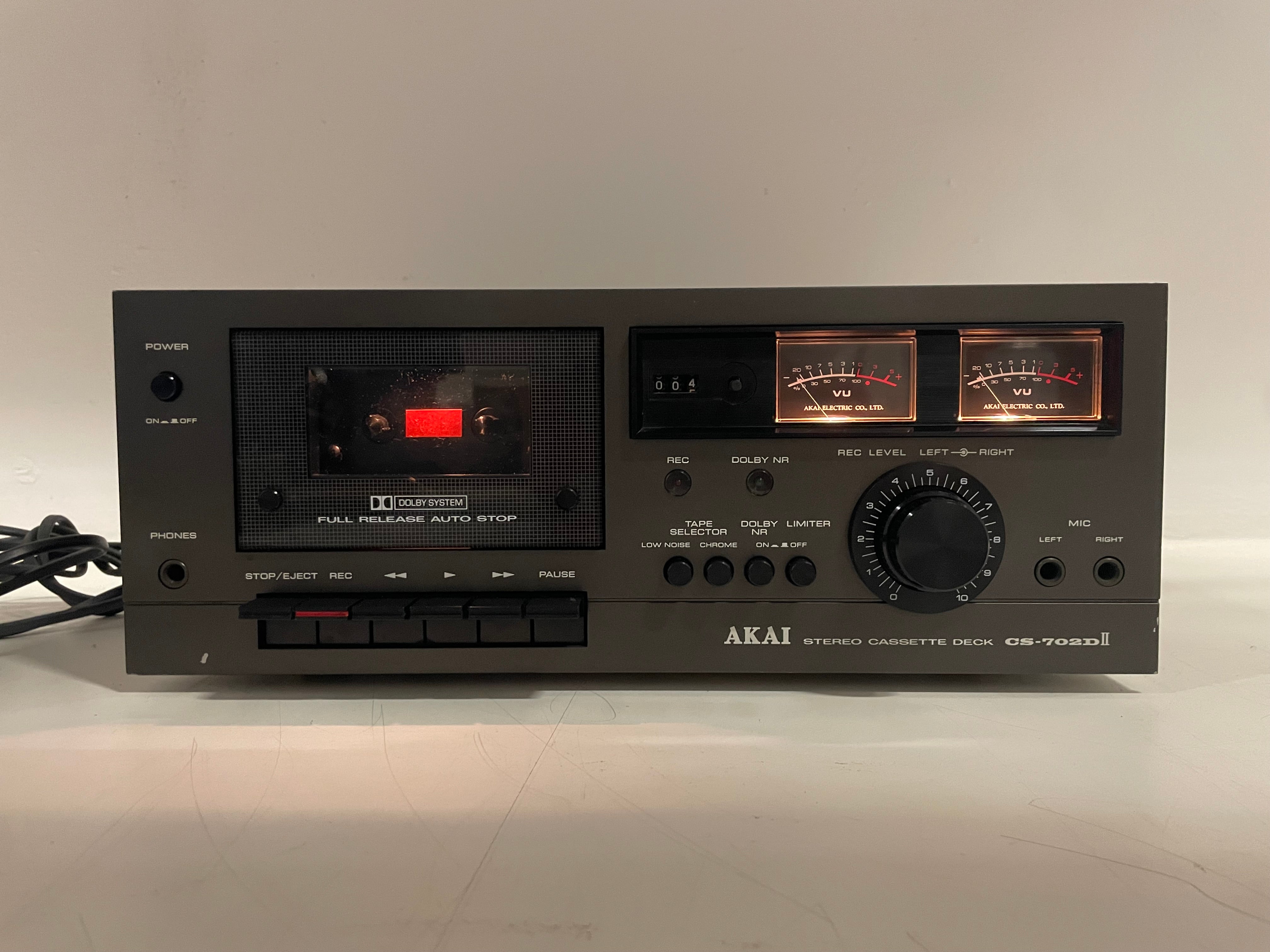 Akai - CD-702D II - Stereo Cassette Deck - 2-Head - Serviced (Cleaned)