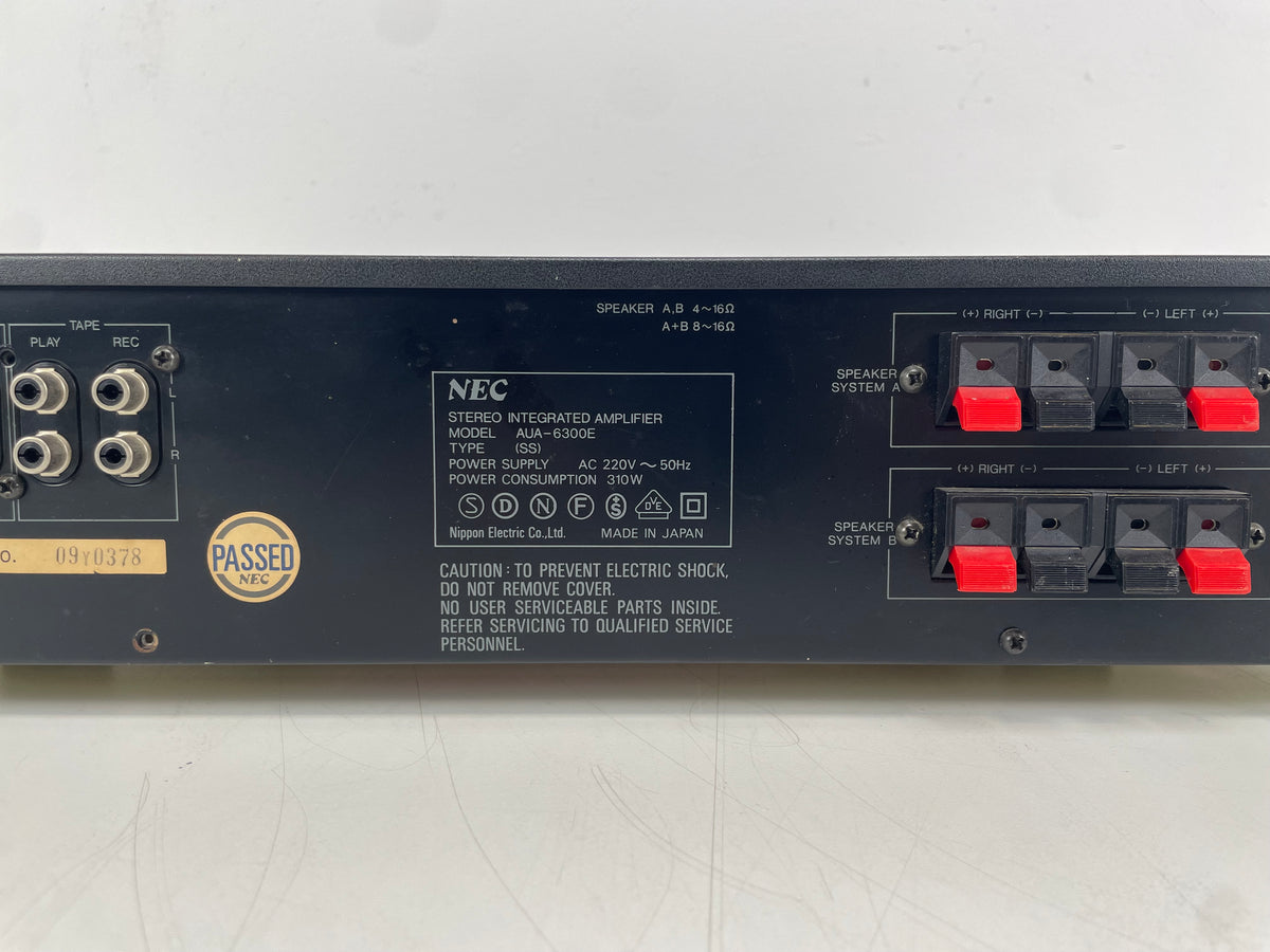 NEC – AUA-6300E – Stereo Integrated Amplifier – Serviced (Cleaned)