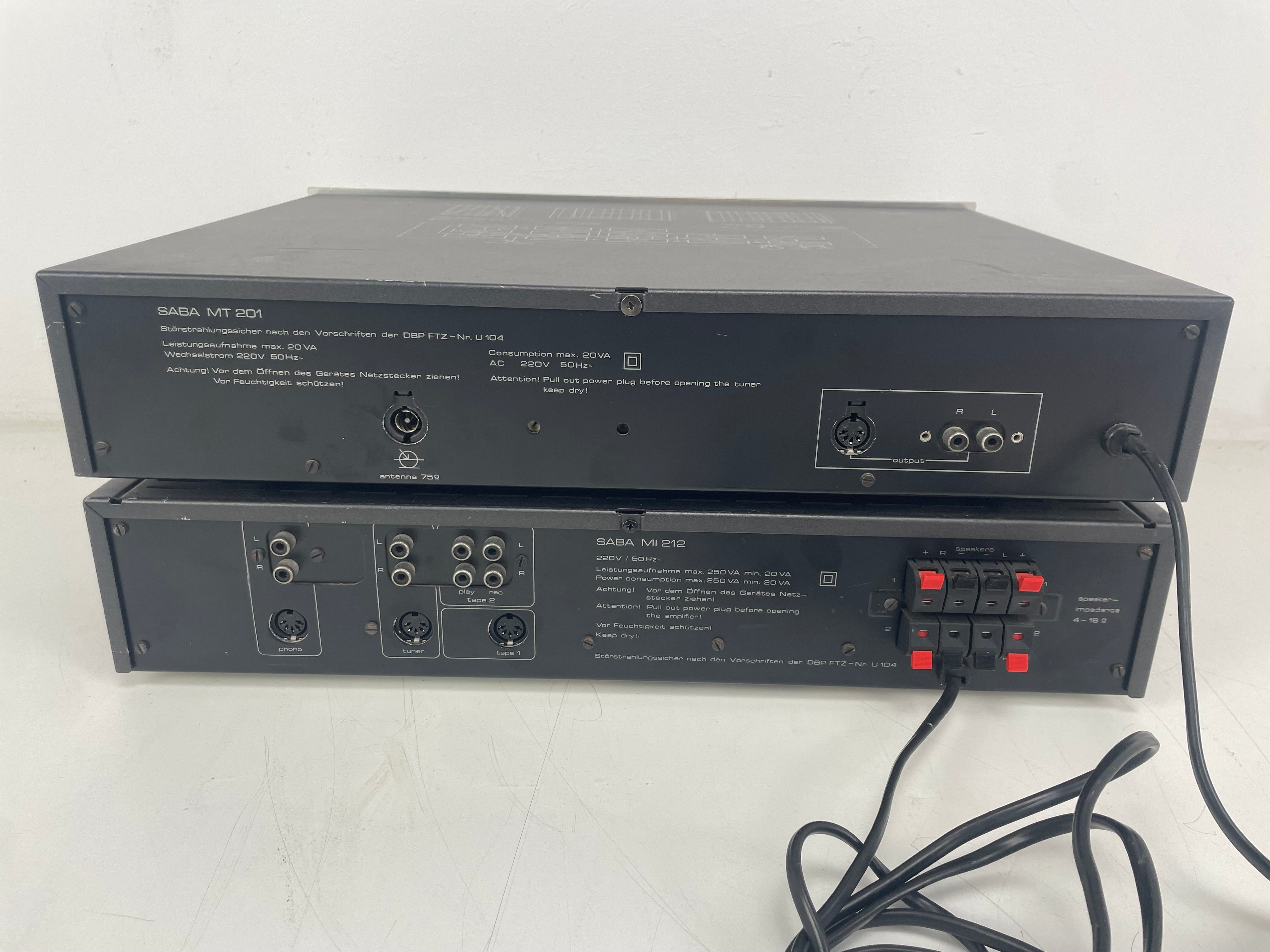 SABA - MI212/MT201 - Integrated Amplifier + Tuner Set