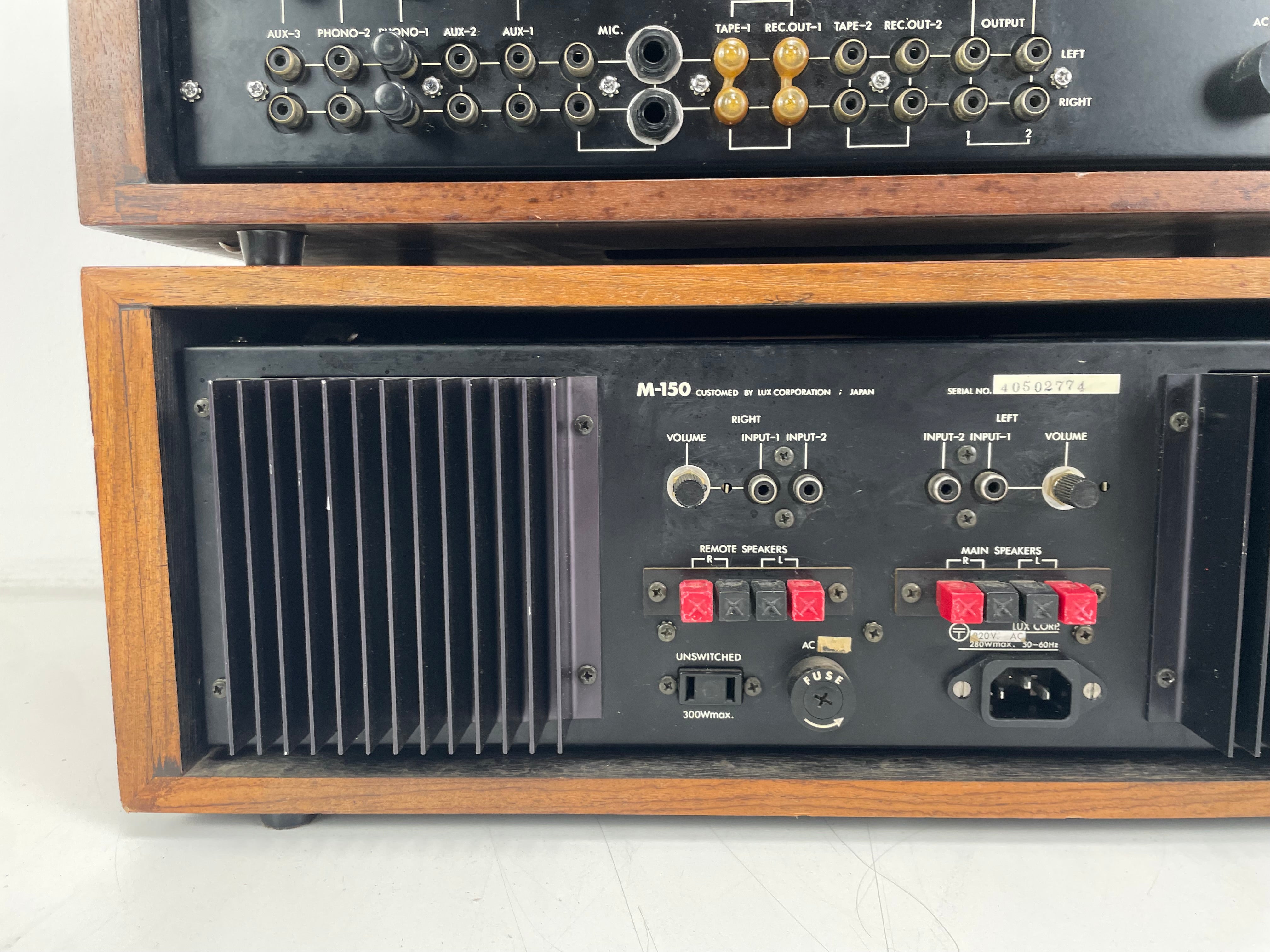 Luxman CL-350 & M-150 – Stereo Pre-Amplifier / Power Amplifier Set – Fully Recapped