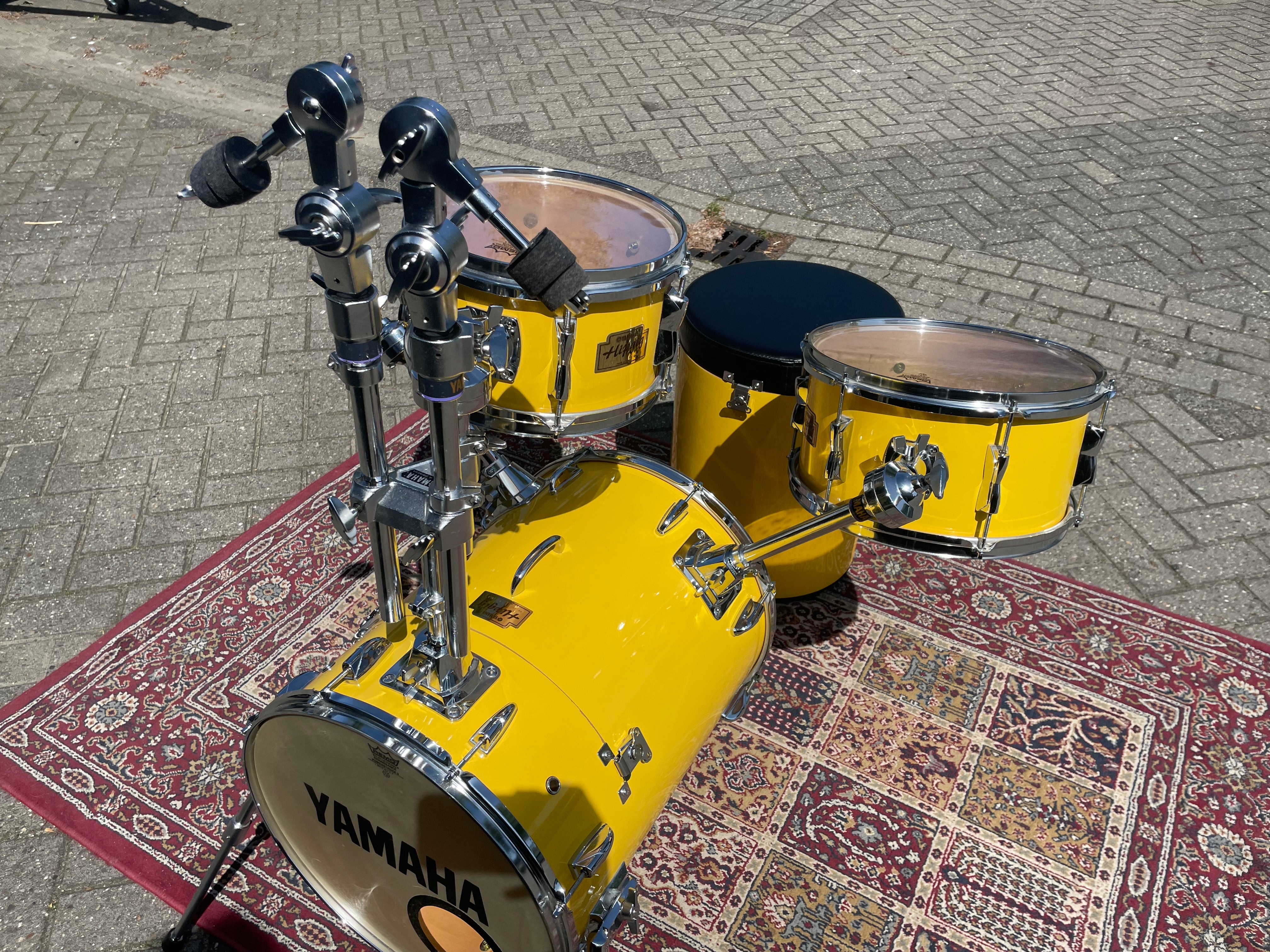 Yamaha - Hipgig MKI – Yellow Drum Kit – Vintage Rare Compact Drum Set - Inc. Cases
