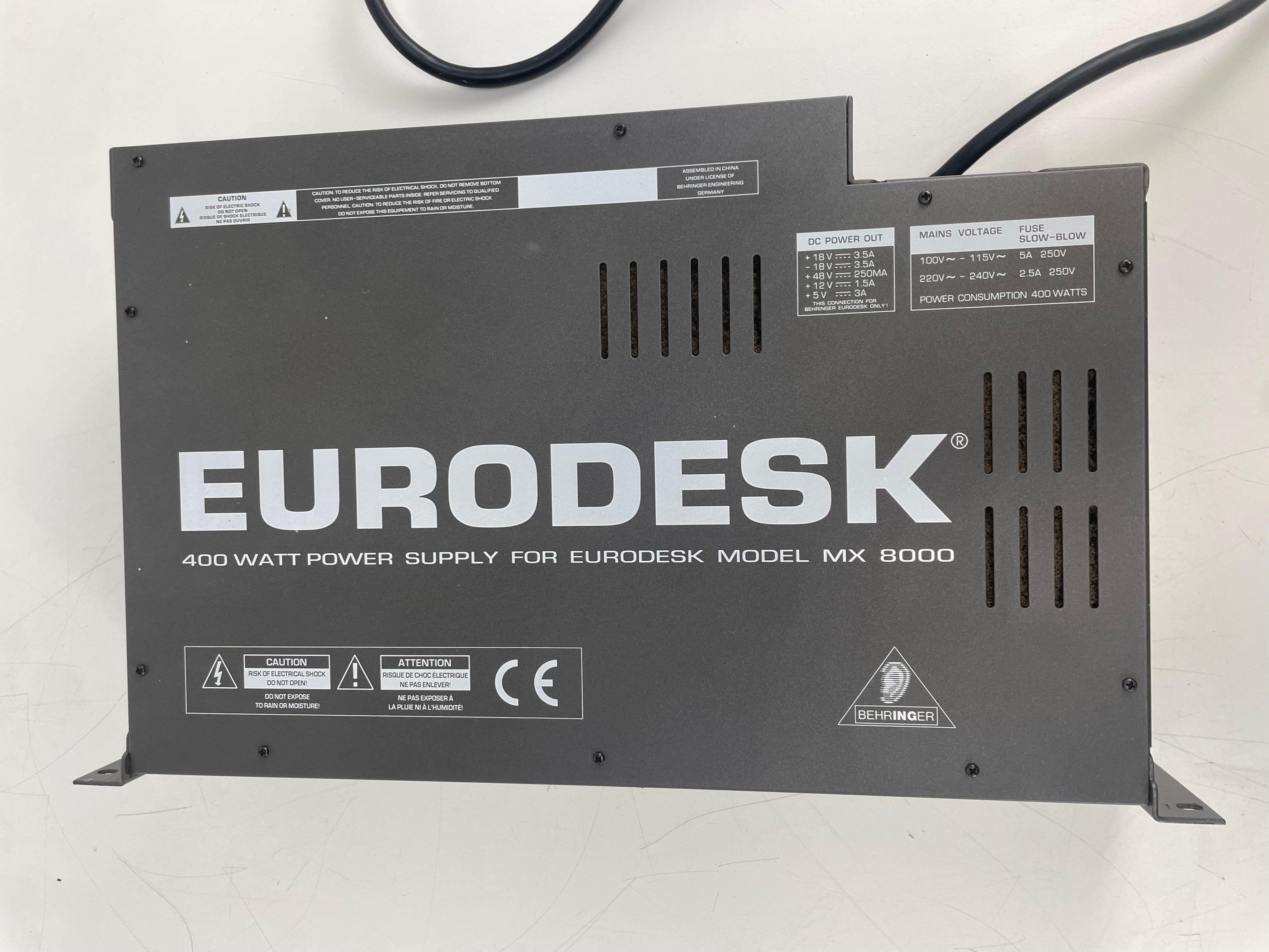 Behringer - MX8000 - Eurodesk -  48/24 Channel Mixer - Inc. PSU/Original Boxes - Needs Service
