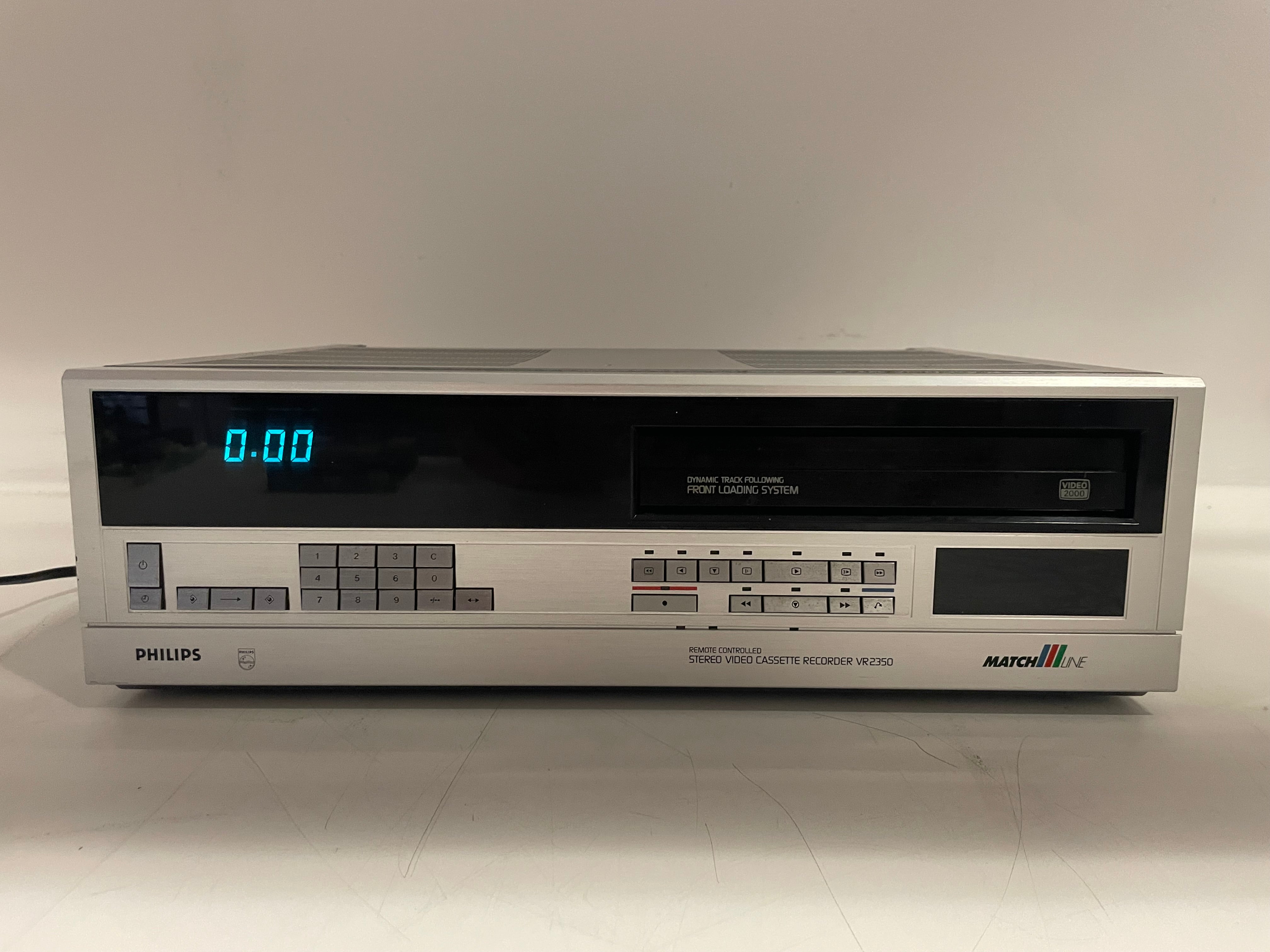 Philips - VR2350/00 - Stereo Video Cassette Recorder - Video2000 - Serviced (Repaired)