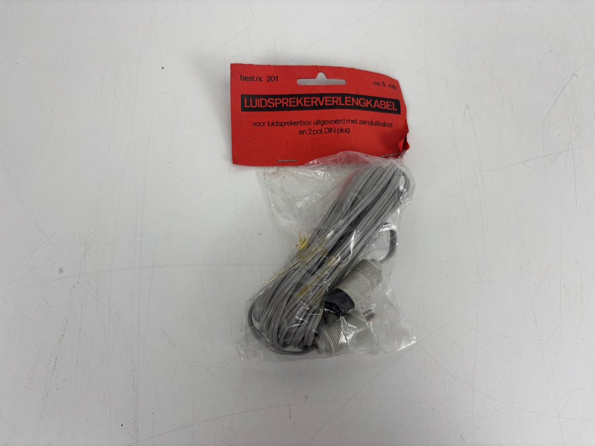 Vintage Speaker Extension Cable - 5m - 2-Pin DIN - Original Packaging