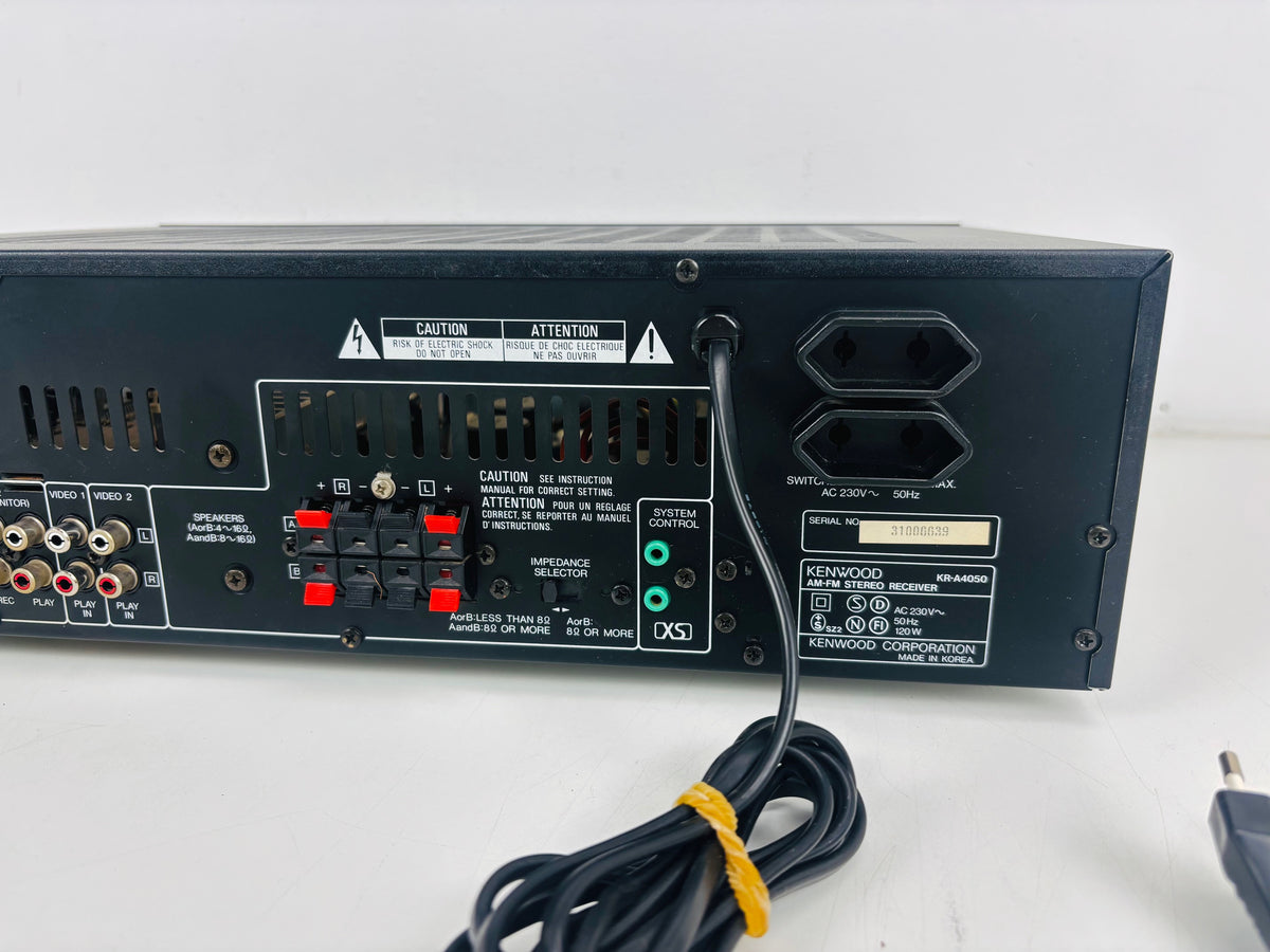 Kenwood - KR-A4050 - Stereo AM/FM Receiver - 2 x 55W - RDS - Phono Input - Speaker A/B
