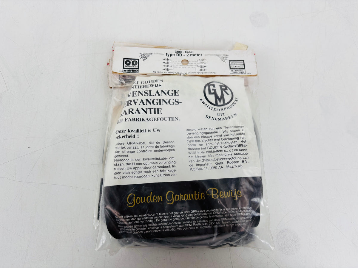 GRM – Cable Type DD – RCA/Phono Recording & Playback Cable – New, Sealed (2 Meter)