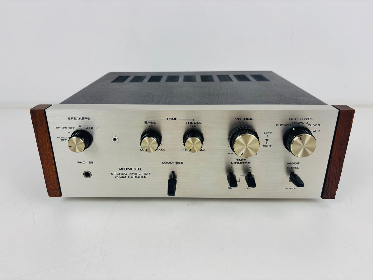 Pioneer - SA-500A - Vintage Stereo Integrated Amplifier - 2-Channel Hi-Fi Audio Amplifier - Phono Input for Turntable - AUX - Tape Monitor - 13W per Channel