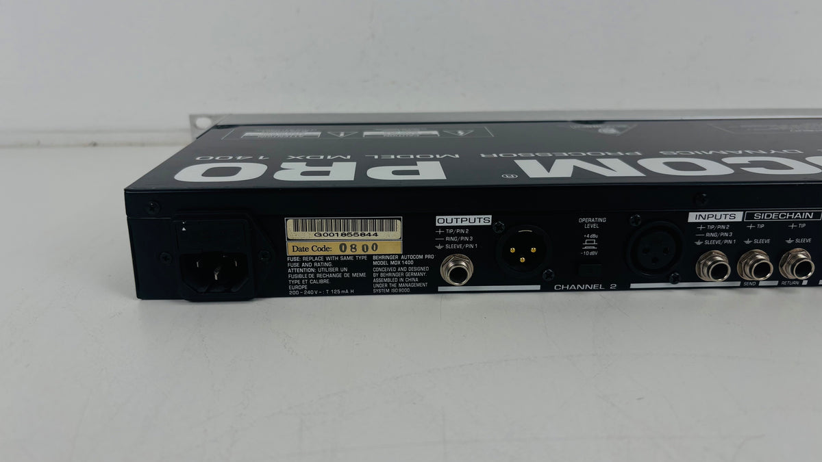 Behringer AUTOCOM PRO MDX1400 - 2-Channel Compressor / Expander / Gate - No PSU