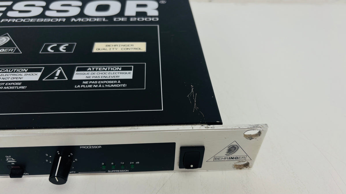 Behringer DE2000 - 2-Channel De-Esser / Feedback Suppressor - Rackmount - No PSU