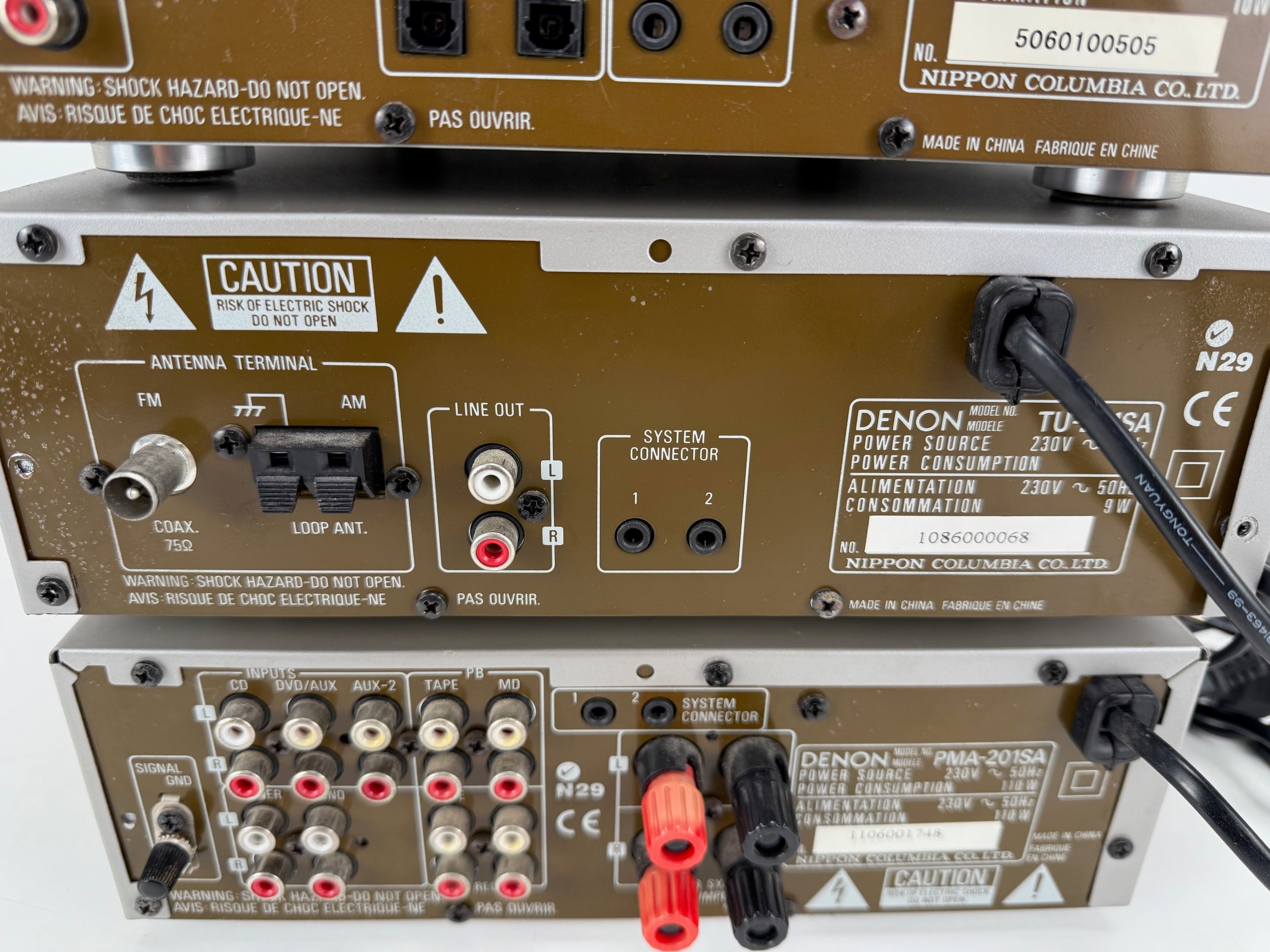 Denon DCD-201SA CD - Player / TU-201SA Tuner / PMA-201SA Amplifier Set