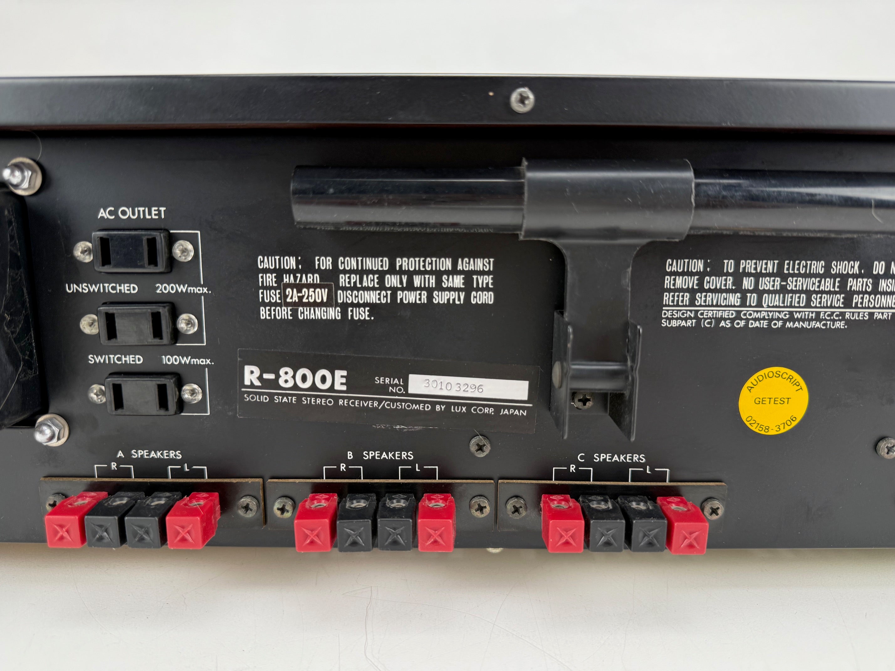 Luxman R-800E Solid State AM/FM Multiplex Stereo Receiver - Onderhoud uitgevoerd