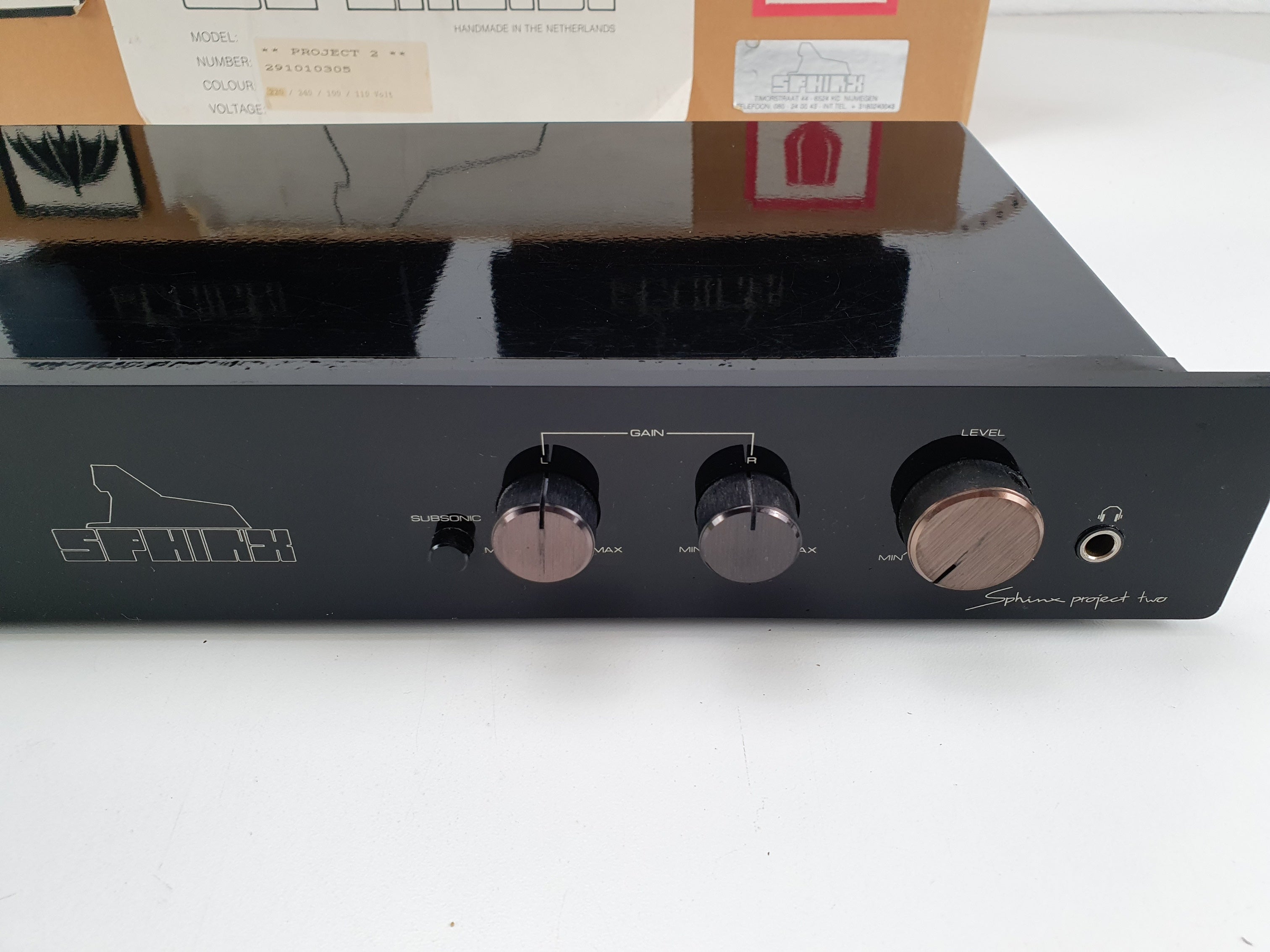 Sphinx Project 2 MK1 Pre amplifier (in box) - Project 12 MONO Power amplifier 2x