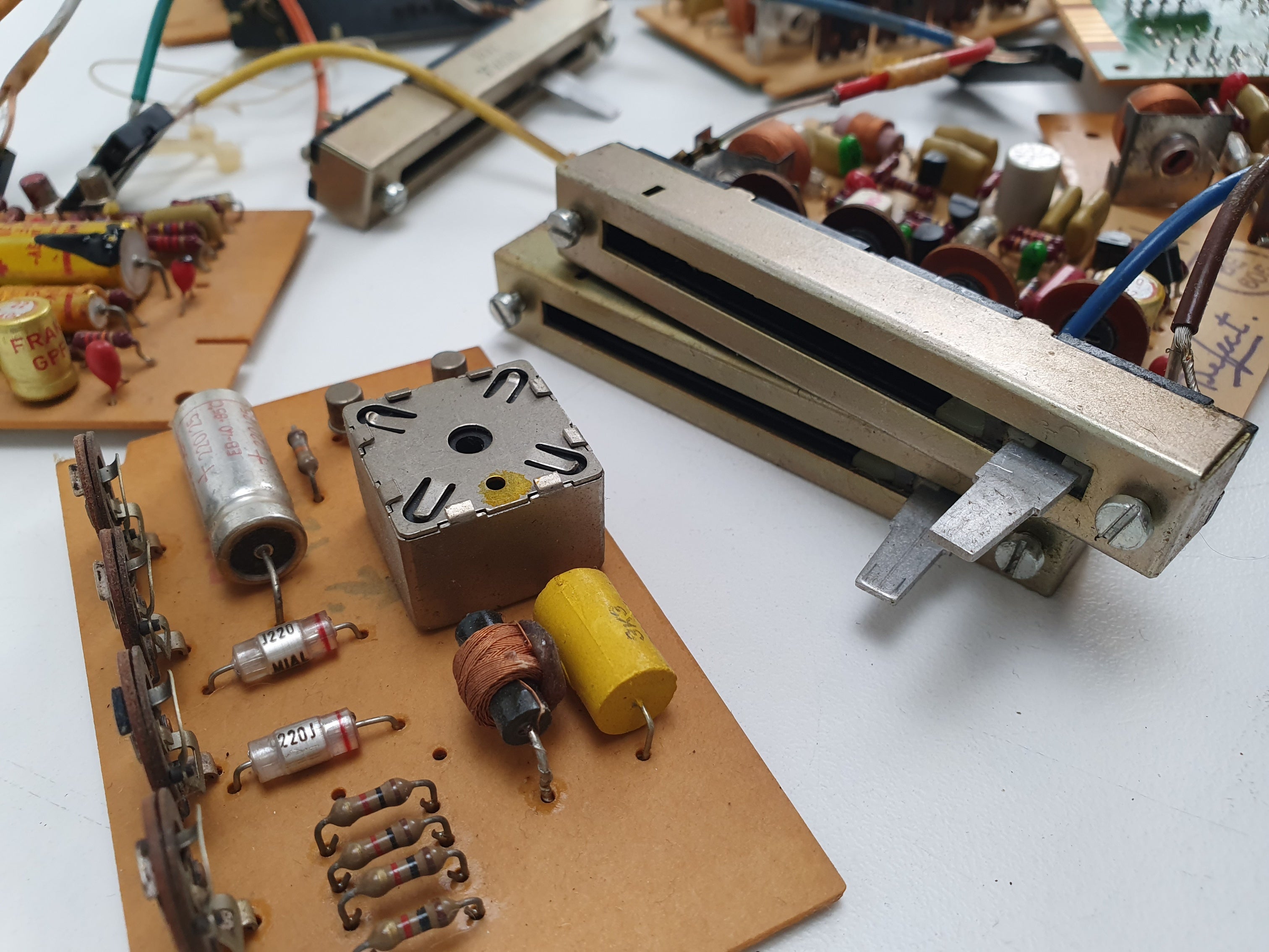 Studer Revox A77 recorder parts lot - Preamp pcb, faders etc - Sold as is