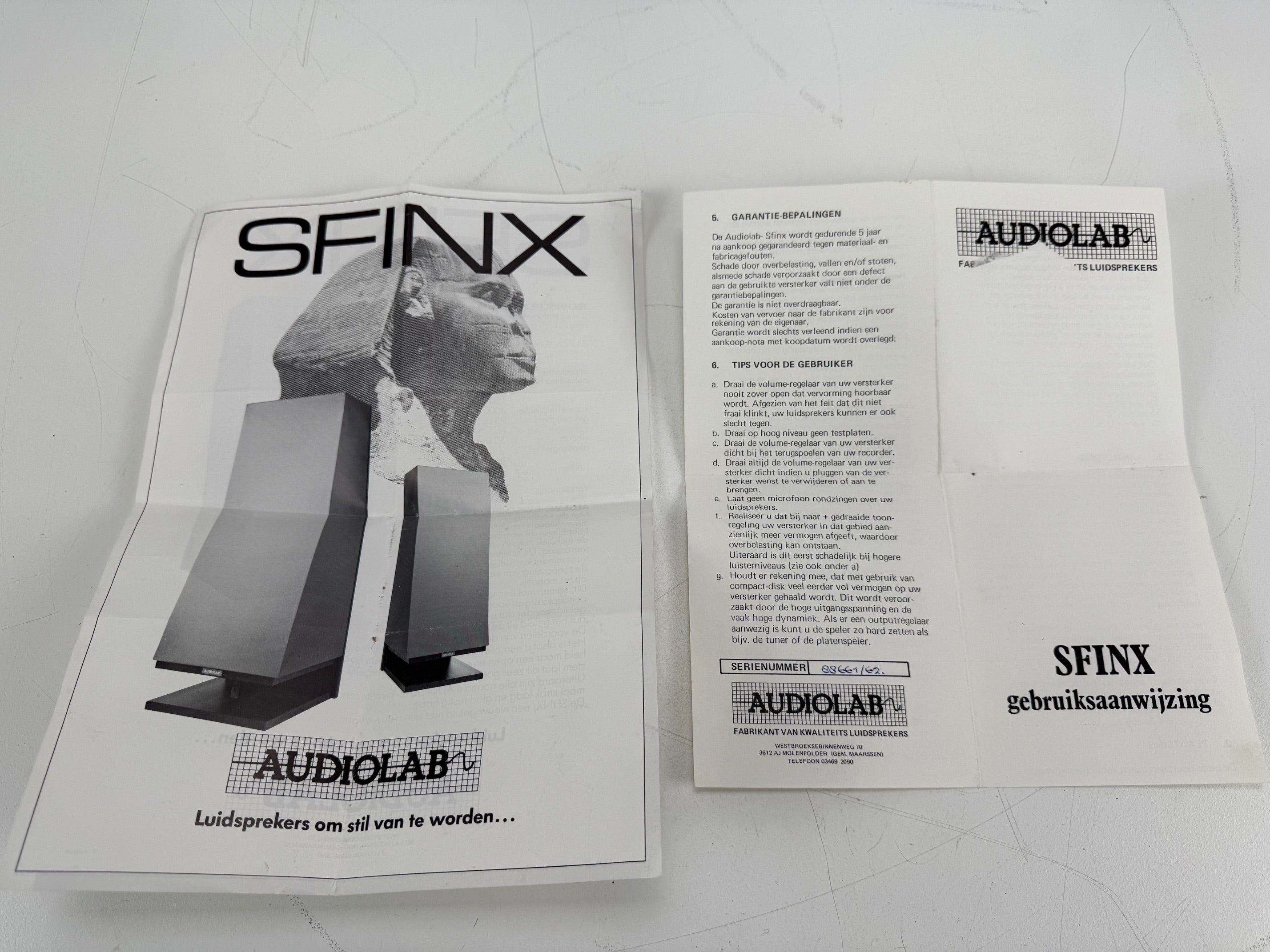 Sphinx Audiolab Speaker Set Matching Pair - Fully Working