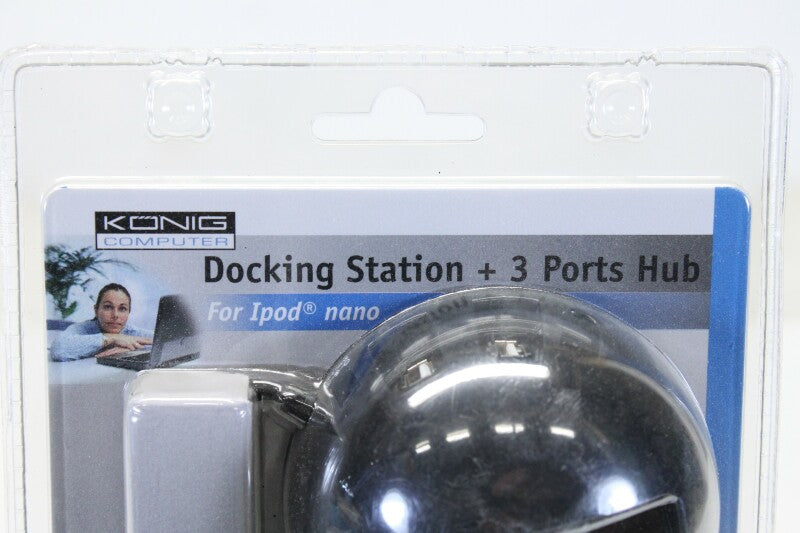 König Electronic IPD-DOCK30 - Ipod Nano Docking Station + 3 USB Ports Hub