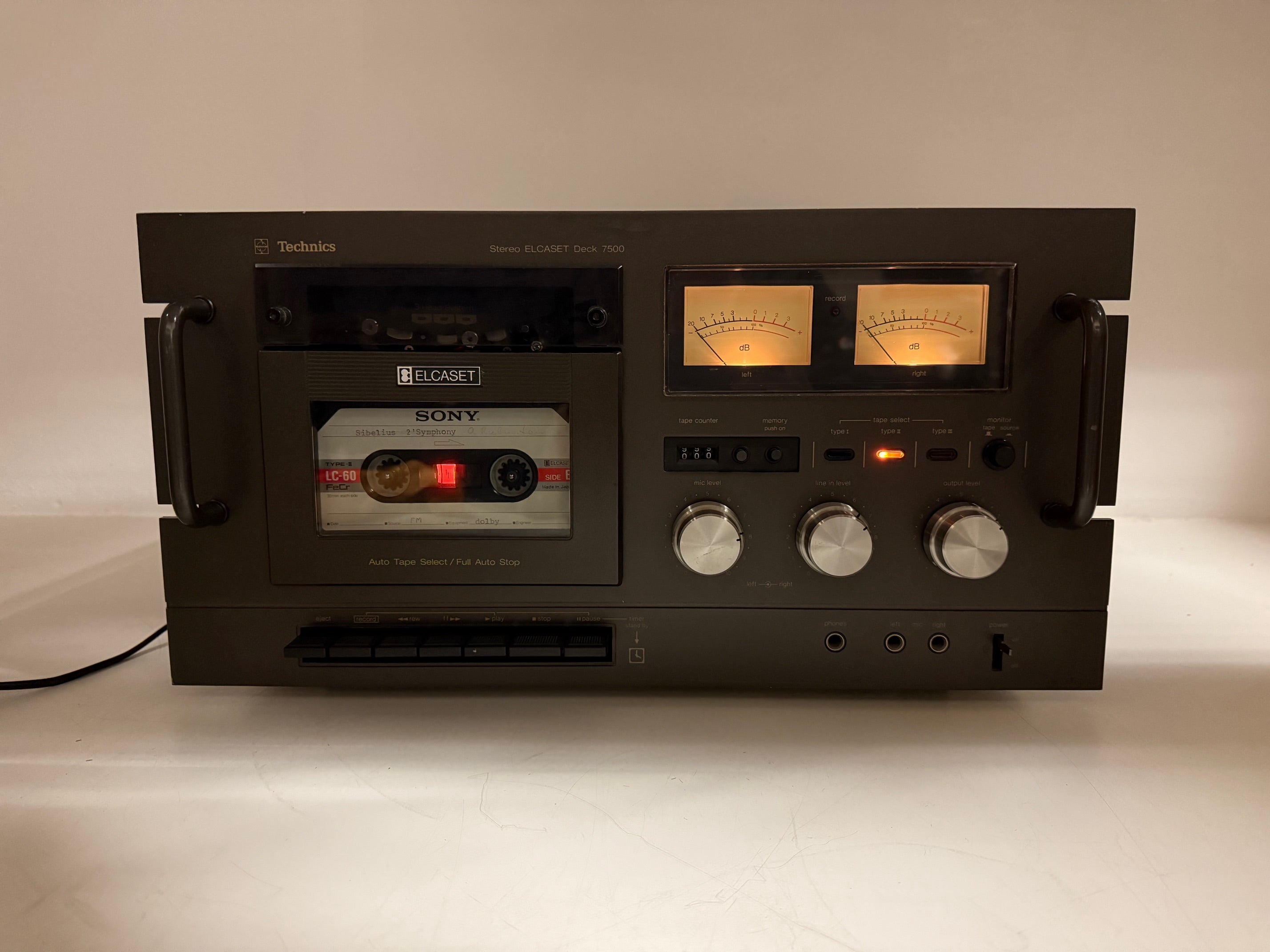 Technics RS-7500US 3-kops stereo Elcaset cassettedeck - Onderhoud/kalibratie uitgevoerd