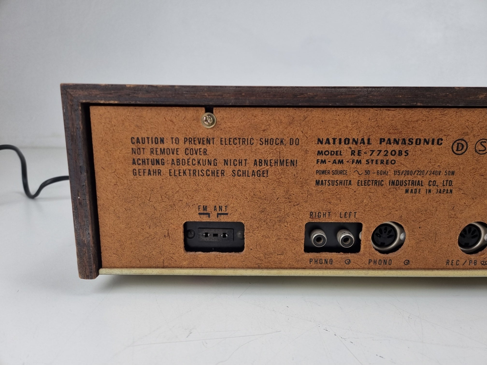 Panasonic RE-7720BS - FM-AM Stereo - Receiver