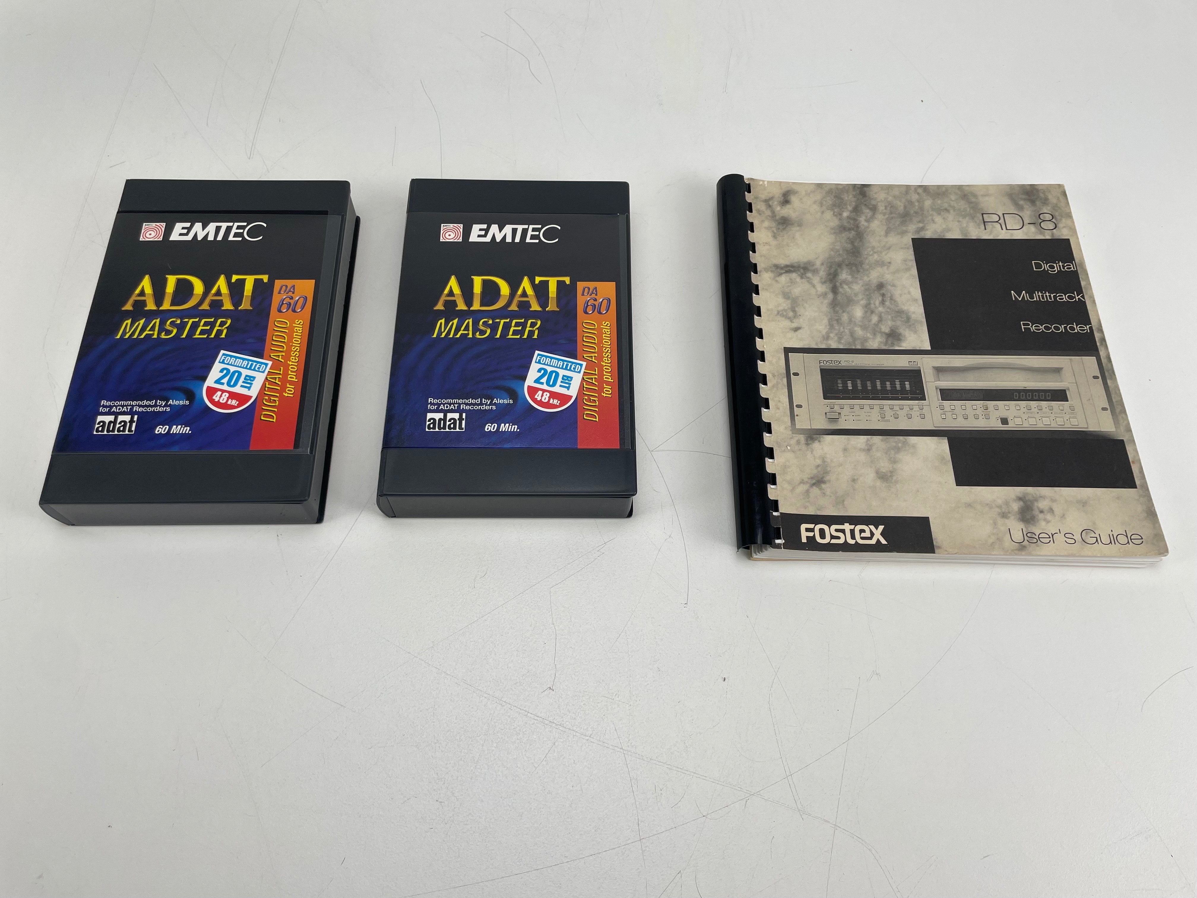 Fostex RD-8 ADAT 8-Track Digital Recorder – With Manual & 2 NOS ADAT's