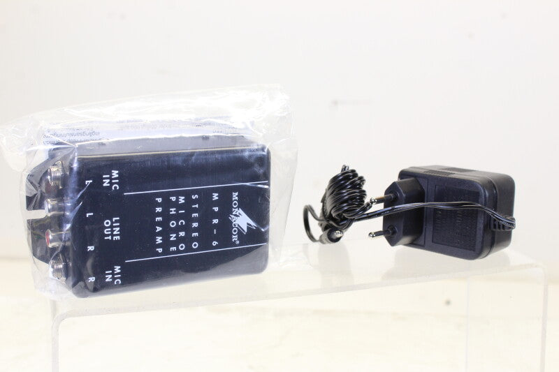 Monacor MPR-6 Stereo Microphone Preamp NOS