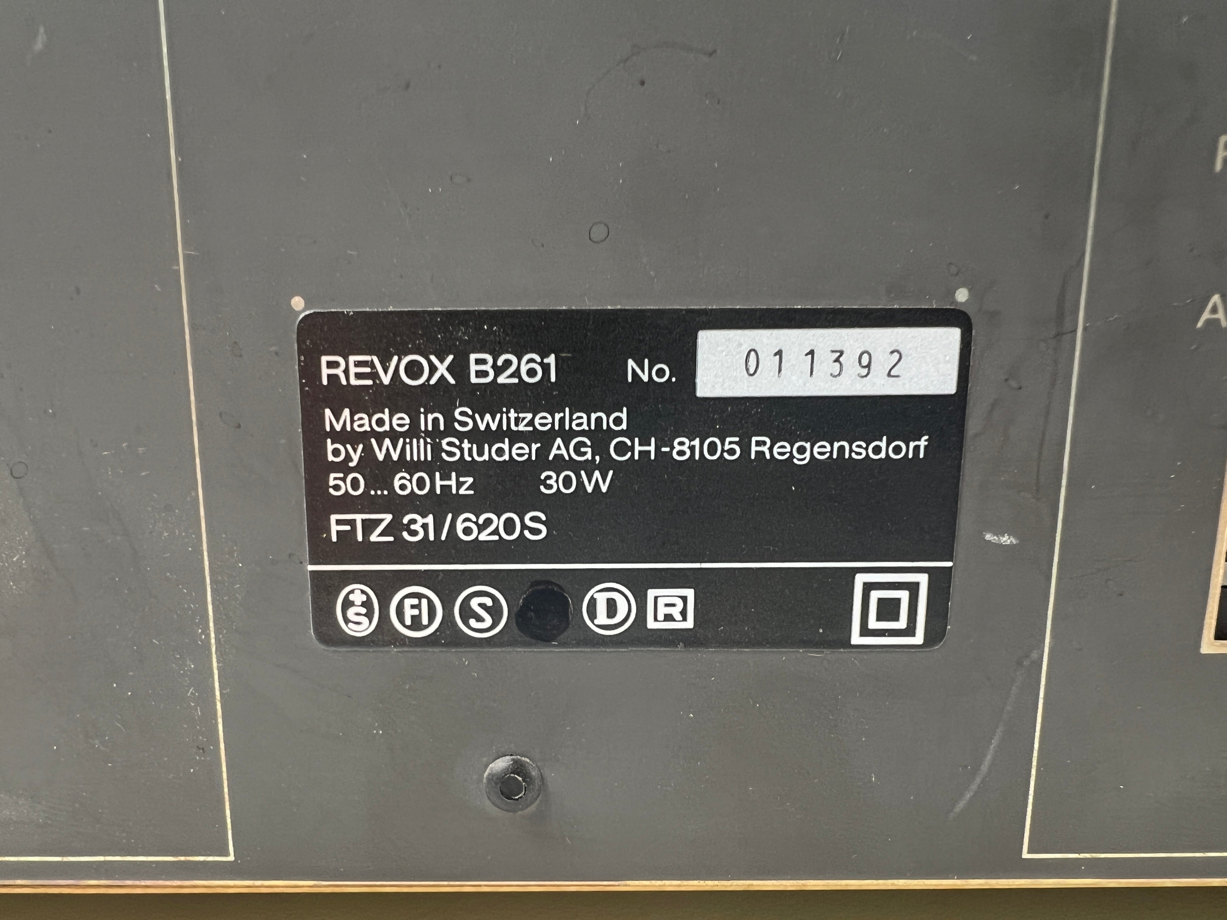 Studer Revox B 261 - FM-tuner